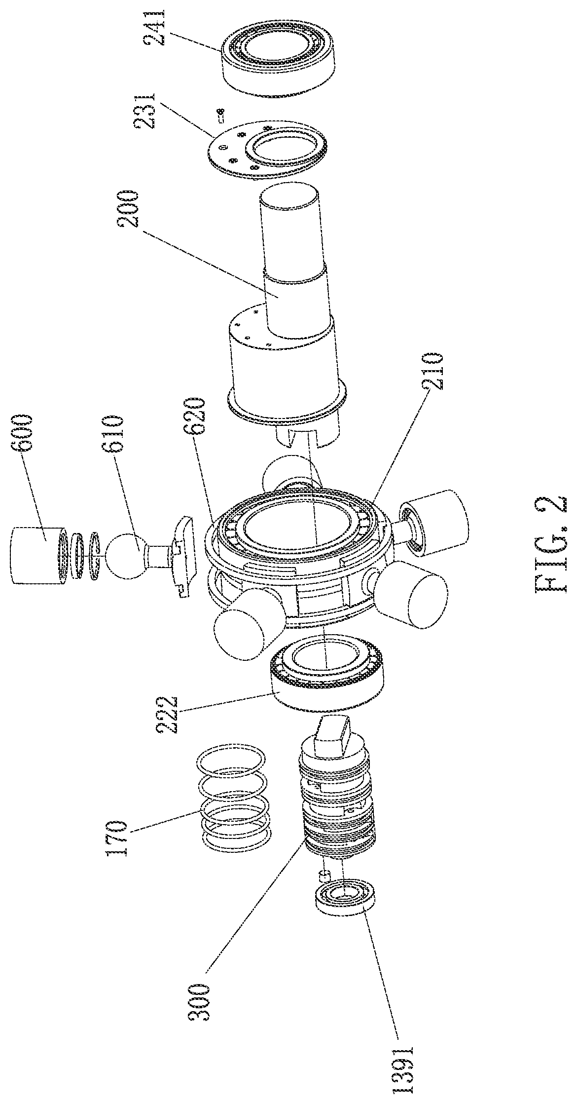 Patent US11781537 Figure 2 – Radial piston hydraulic device distributed by pilot operated check valves