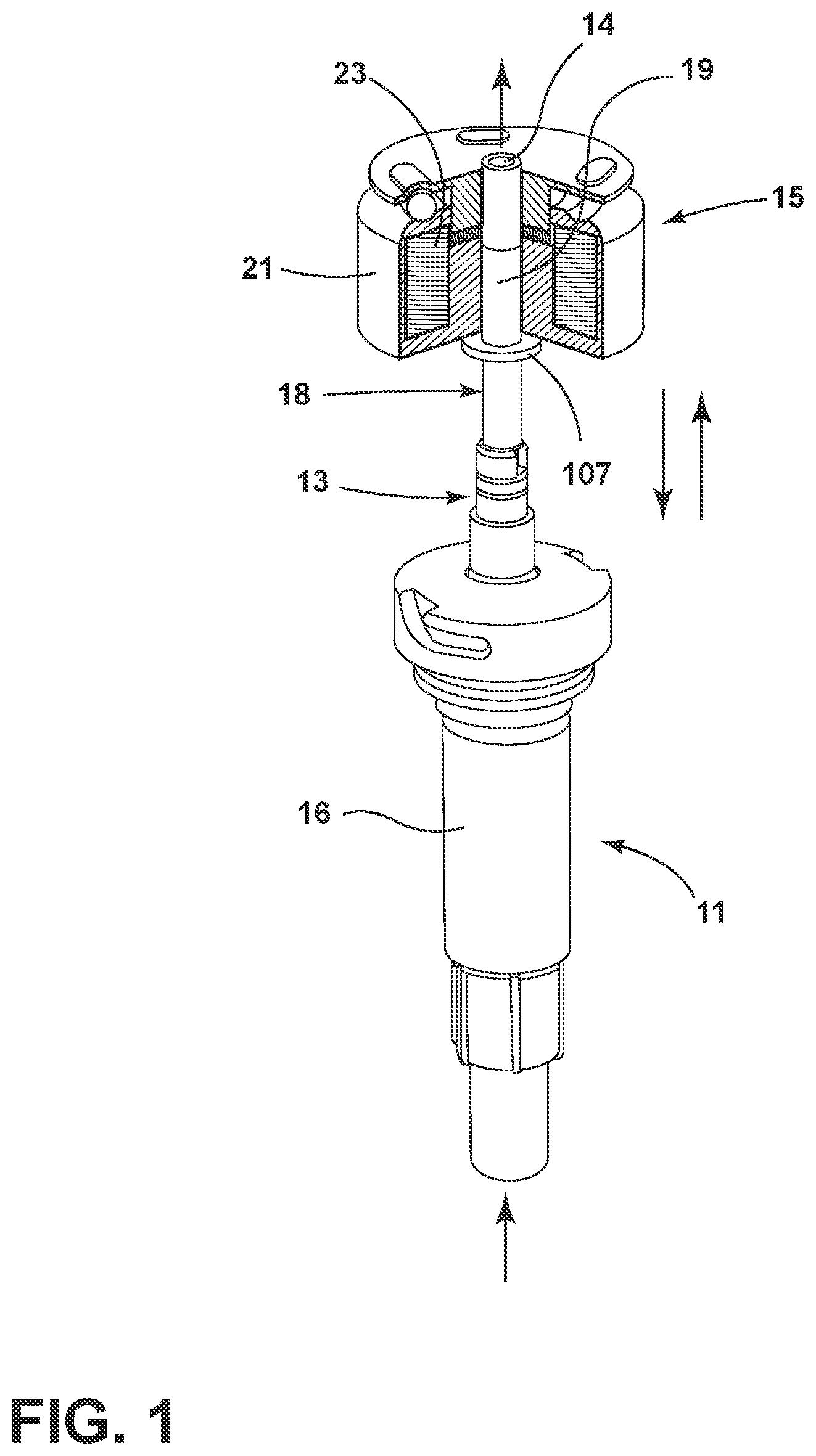 Patent US11781538 — Electrically actuated pump — Figure 1