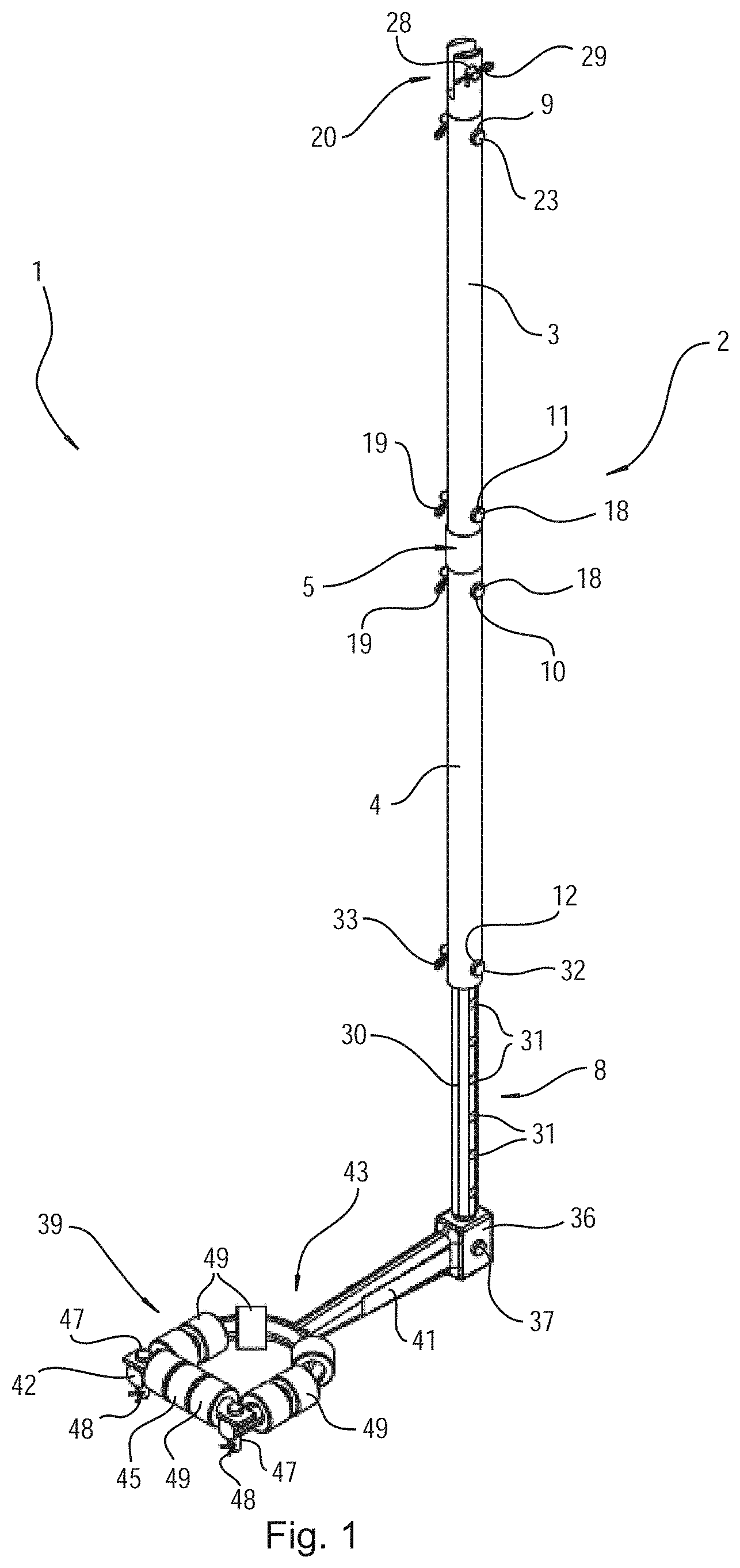 Patent US11781542 Figure 1 – Rod rotator assembly for well pumping rod strings