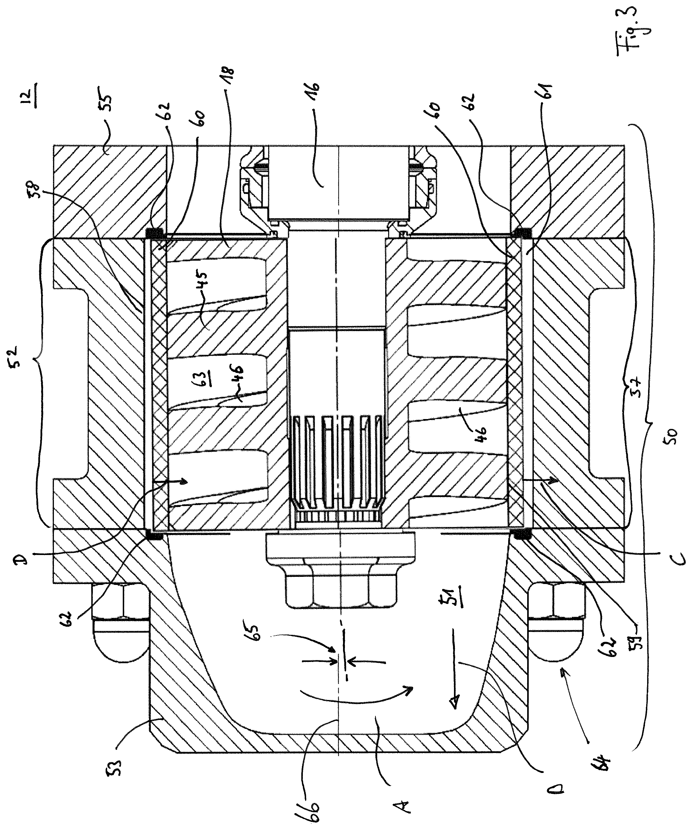 Patent US11781545 Figure 3 – Helical spindle pump with a single-entry design