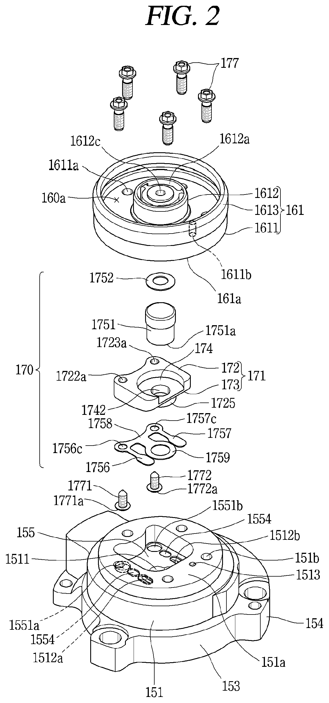 Patent US11781546 Figure 2 – Scroll compressor