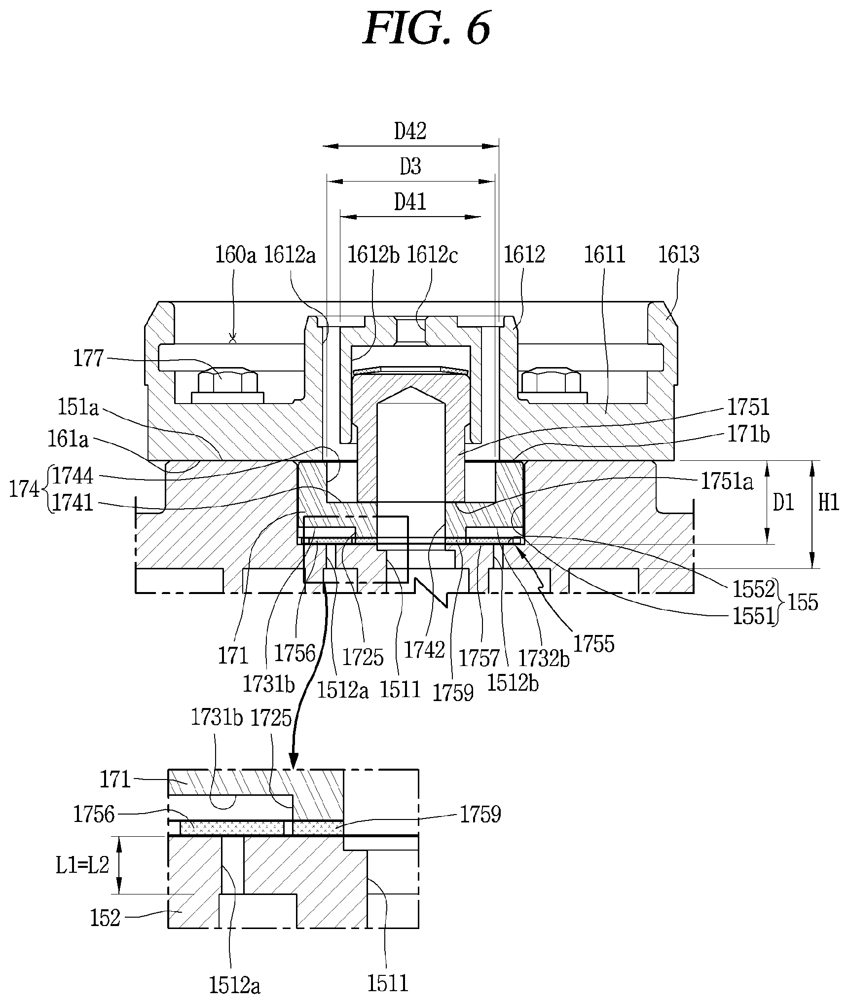 Patent US11781546 Figure 6 – Scroll compressor