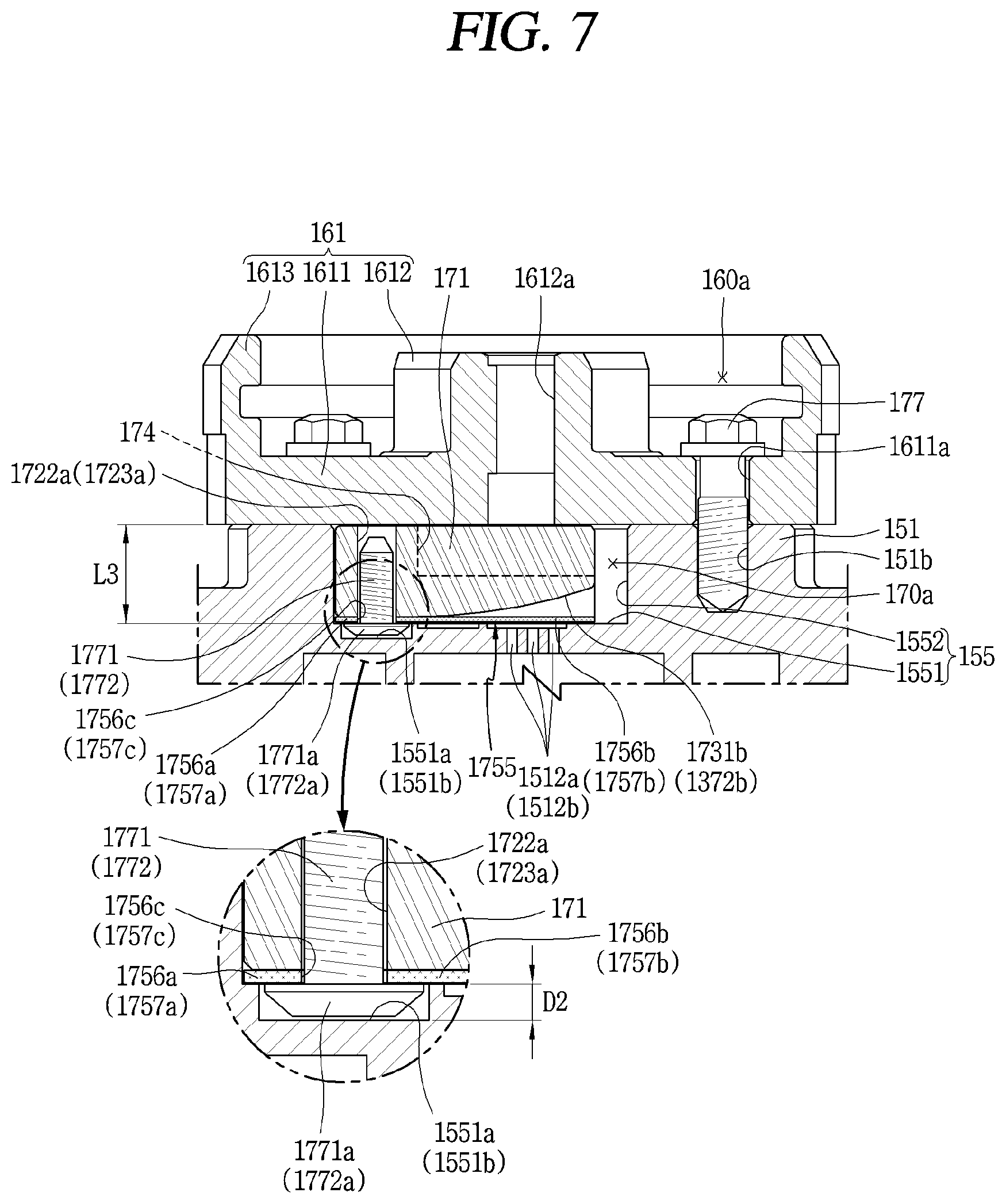 Patent US11781546 Figure 7 – Scroll compressor