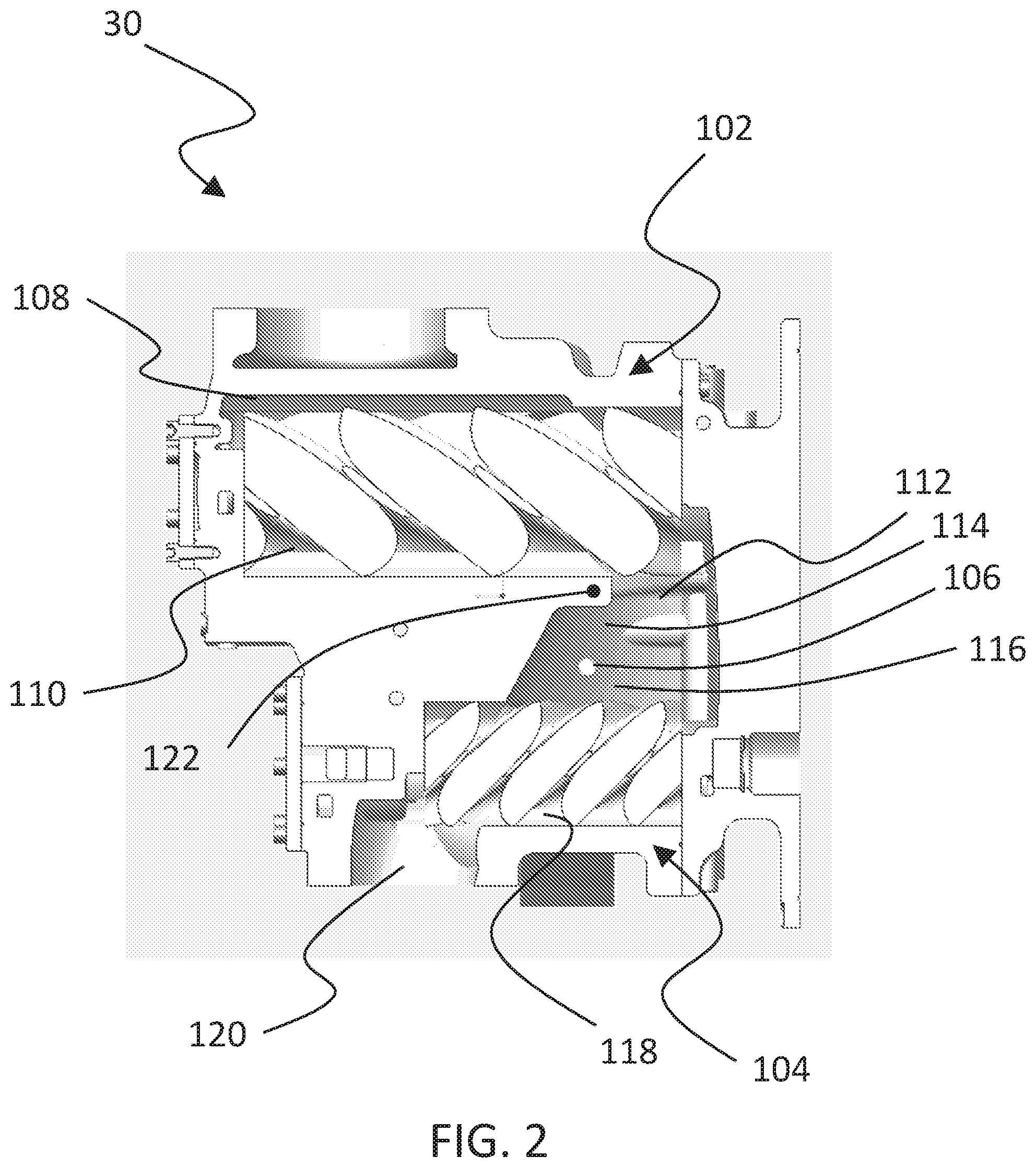 Patent US11781547 Figure 2 – Multi-stage compressor having interstage lubricant injection via an injection rod