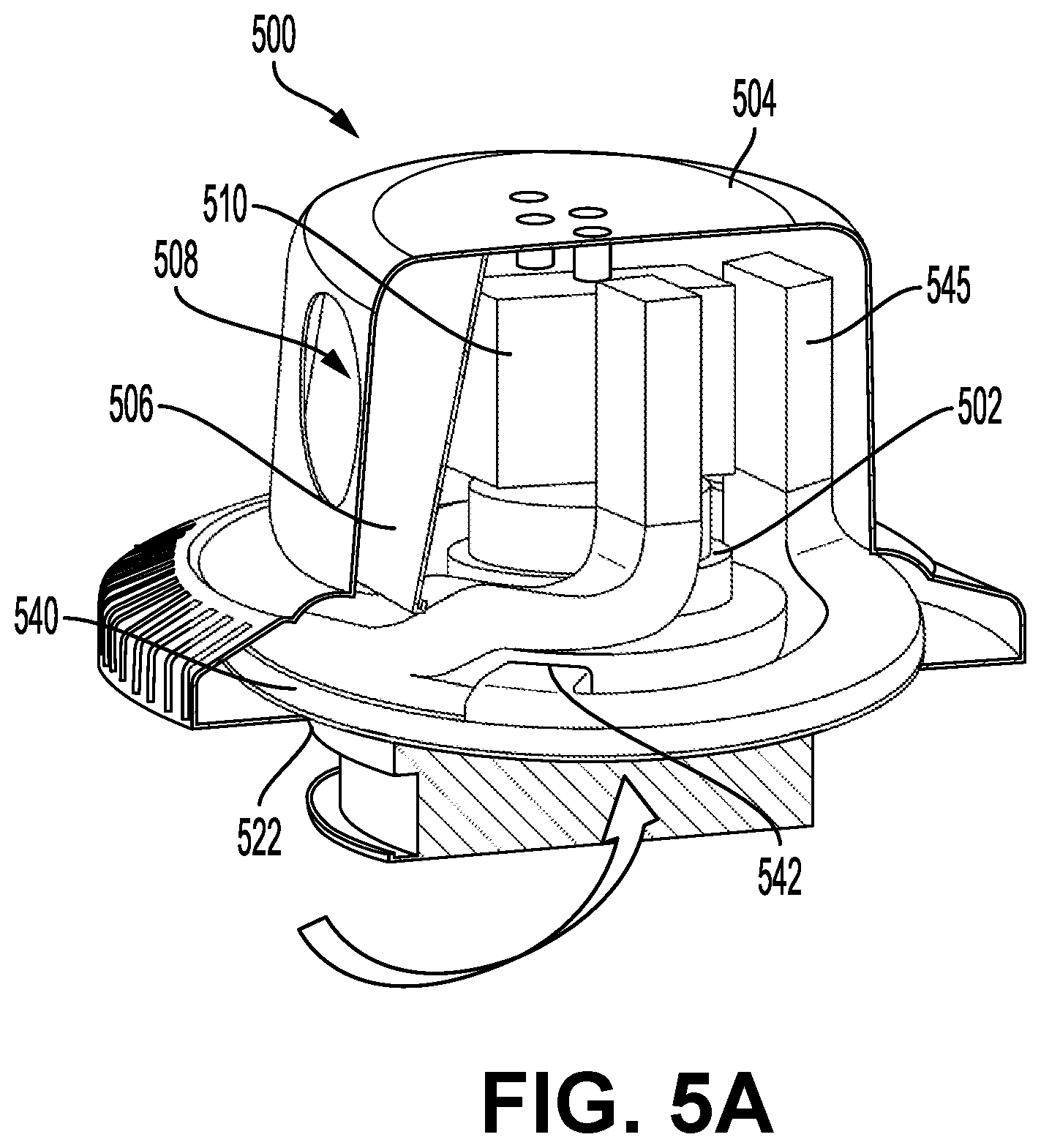 Patent US11781549 Figure 8 – Air cooling system for electronic spinning assembly