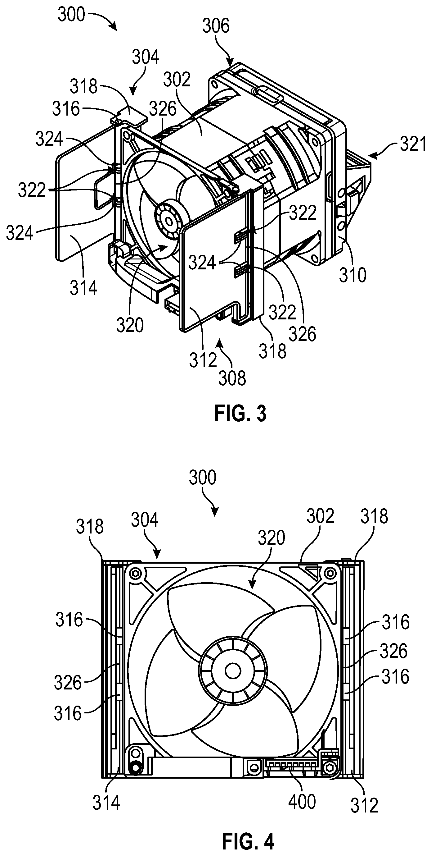 Patent US11781555 Figure 2 – Fan guard configured to selectively cover aperture
