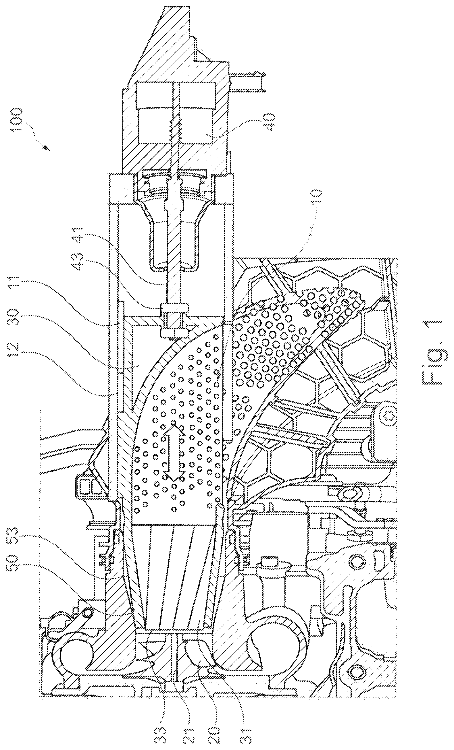 Patent US11781560 Figure 1 – Turbo compressor assembly