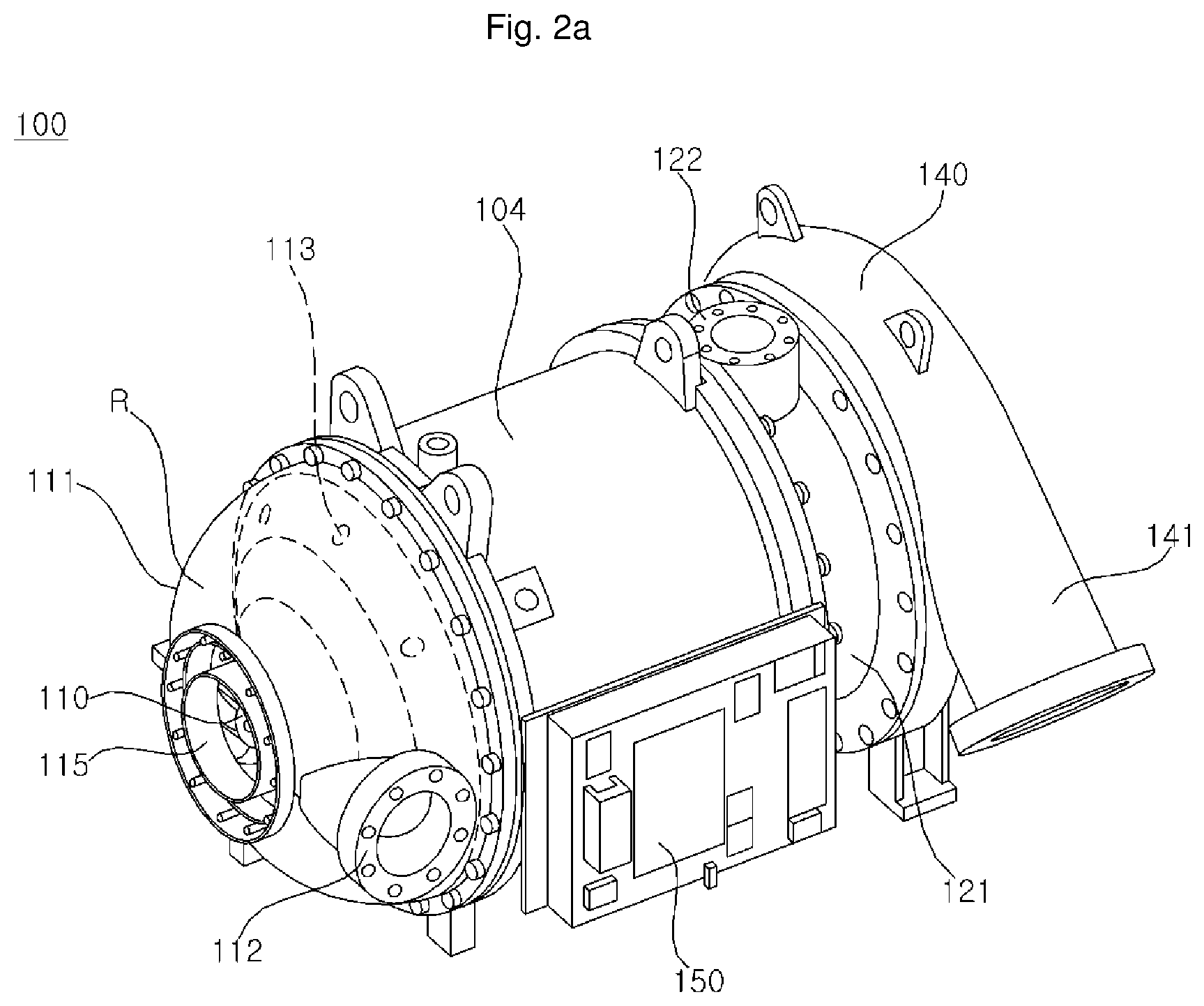 Patent US11781561 Figure 2 – Compressor and chiller including the same