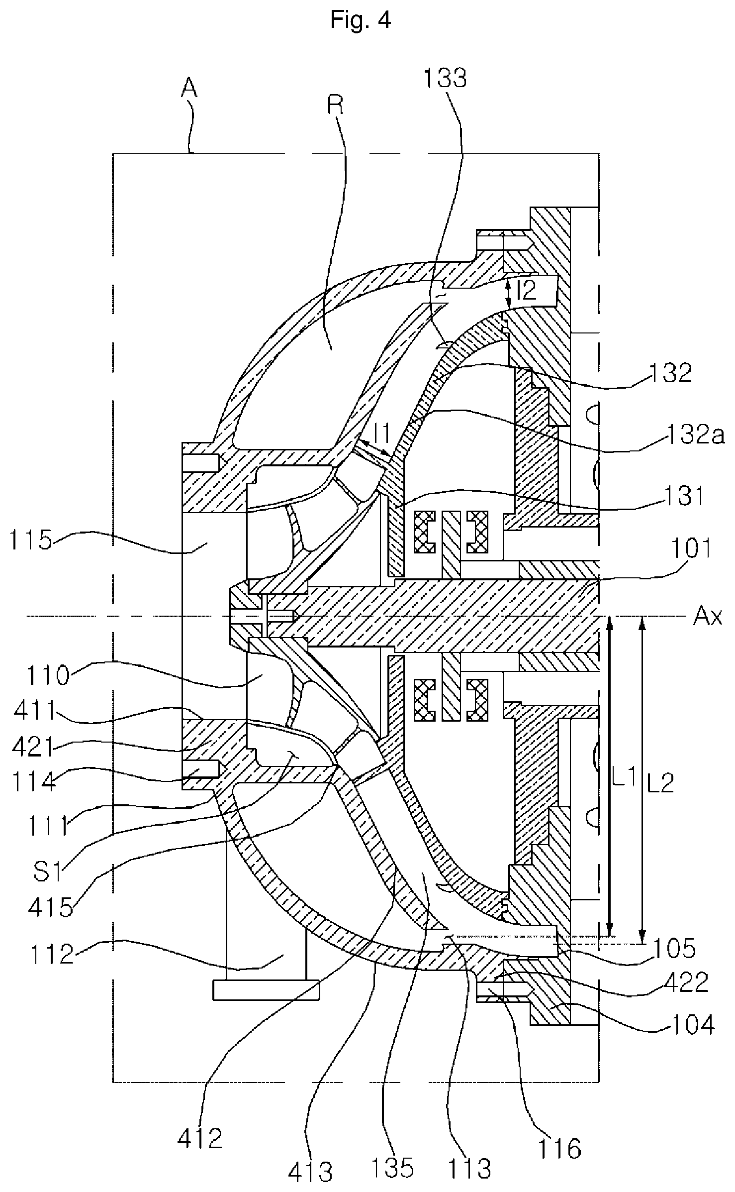 Patent US11781561 Figure 5 – Compressor and chiller including the same