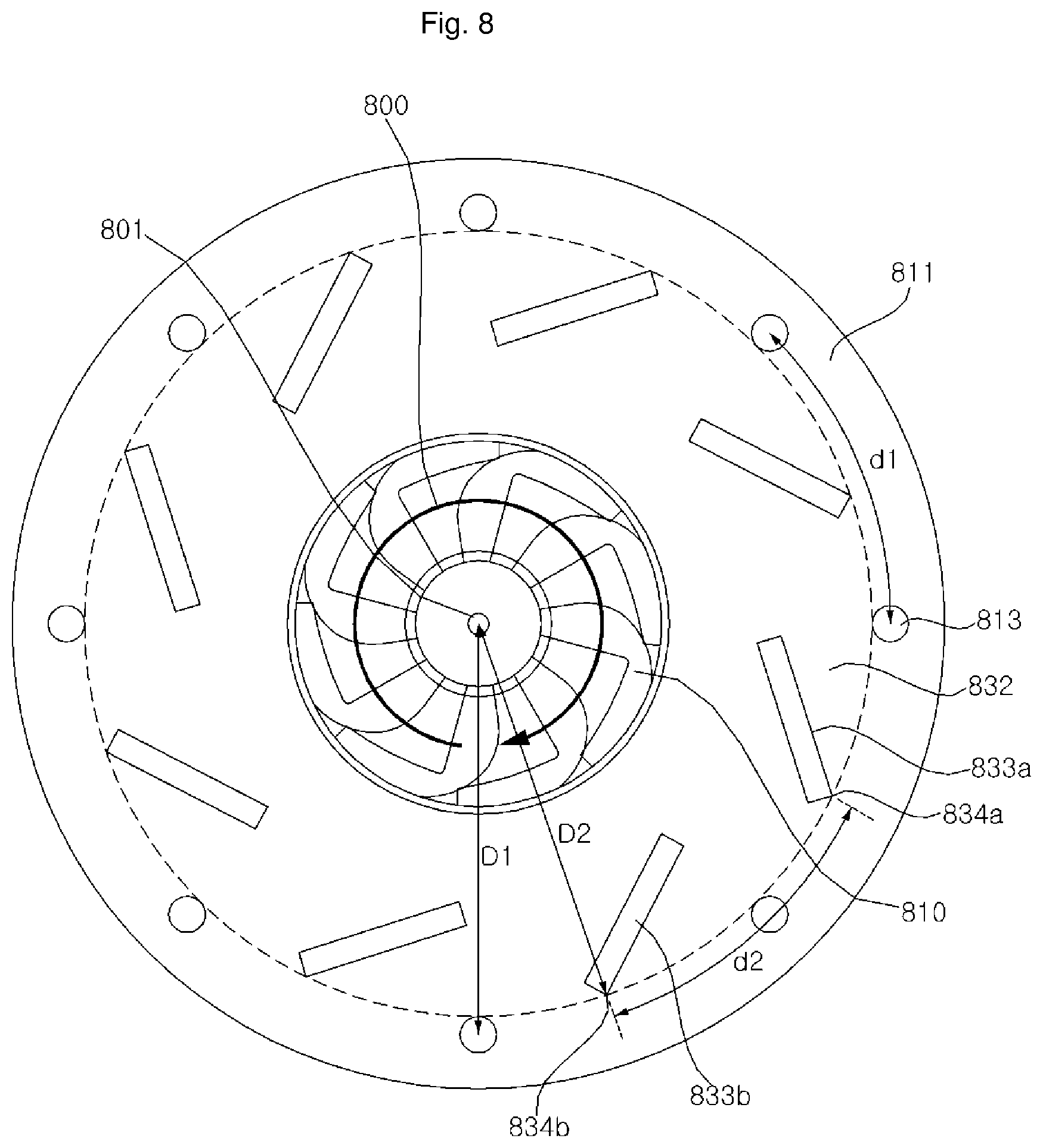 Patent US11781561 Figure 9 – Compressor and chiller including the same