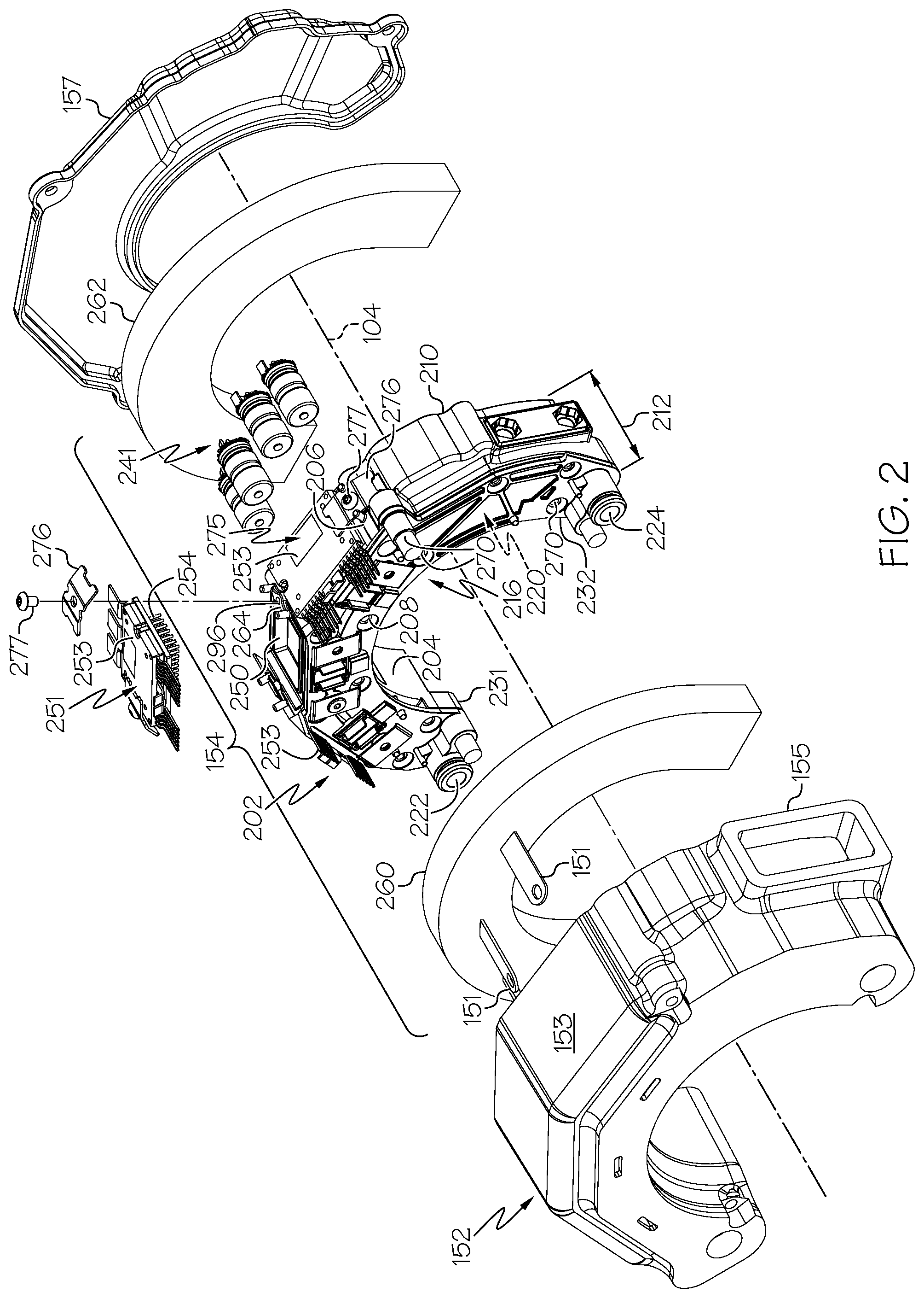 Patent US11781565 Figure 2 – Integrated e-machine controller for turbomachine having fastener arrangement for electronics components