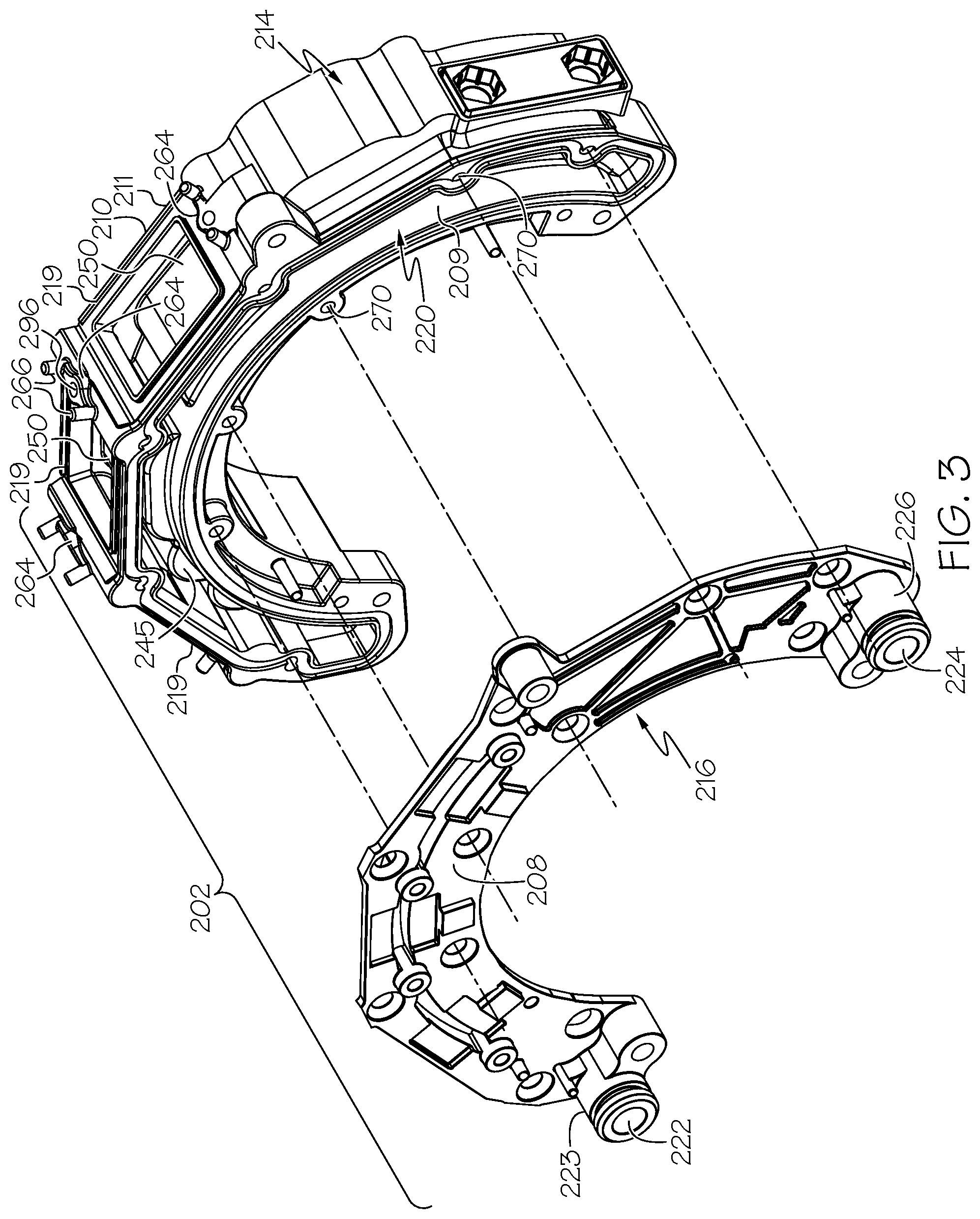 Patent US11781565 Figure 3 – Integrated e-machine controller for turbomachine having fastener arrangement for electronics components