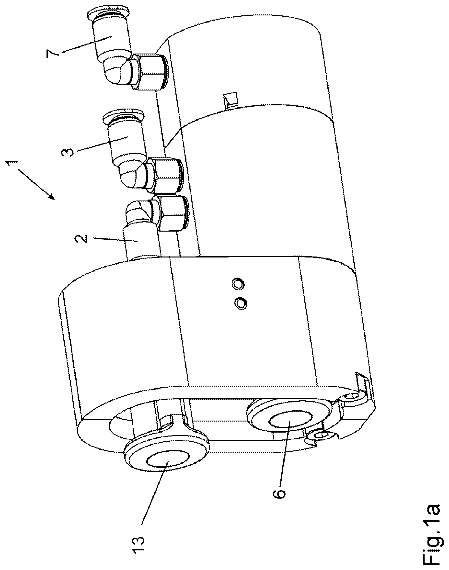 Patent US11781571 Figure 1 – Control unit for the pneumatic actuation of an active creel