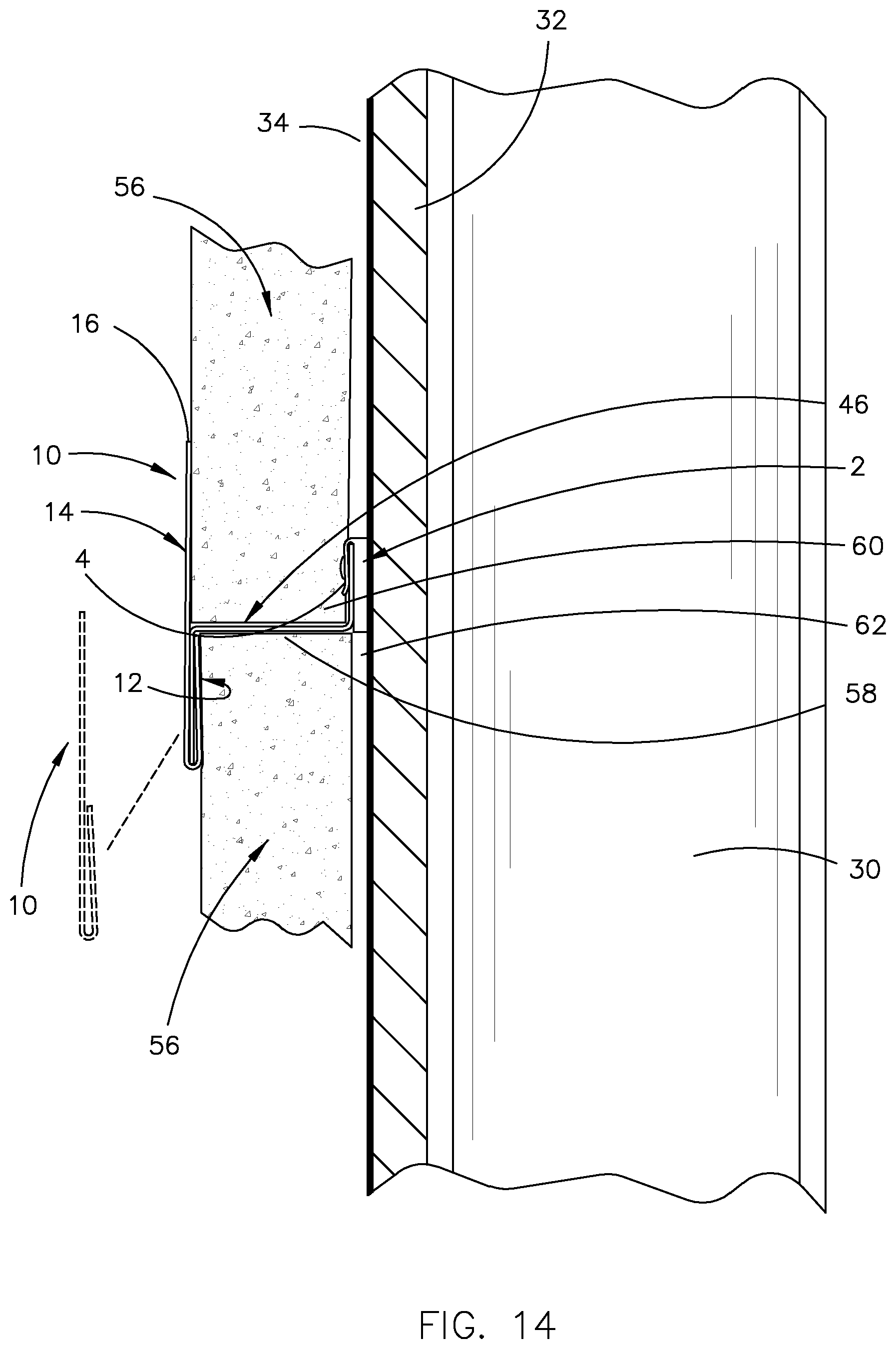 Patent US11781575 Figure 8 – Spacer clip for use in a wall assembly