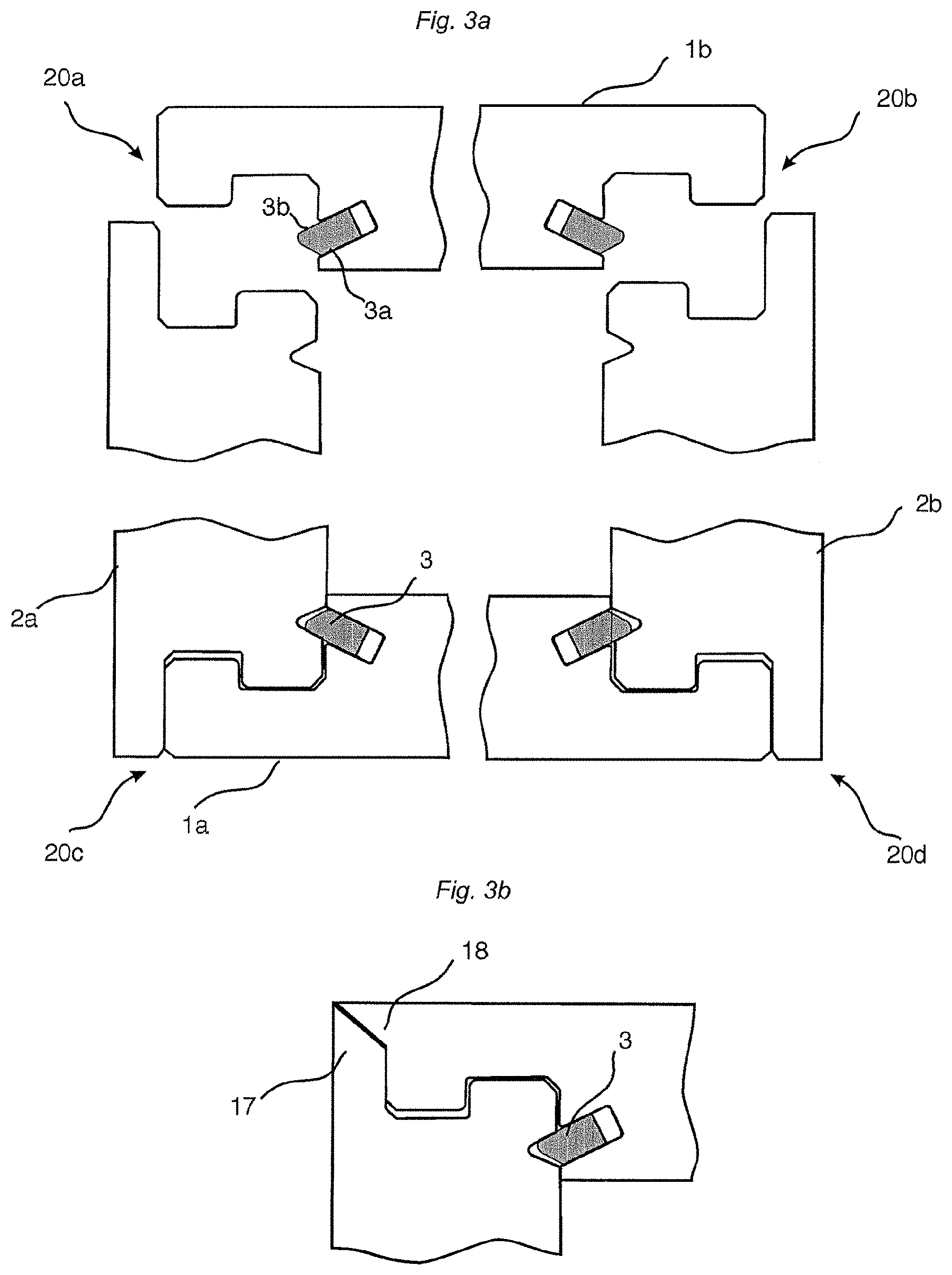 Patent US11781577 Figure 3 – Mechanical locking system for building panels