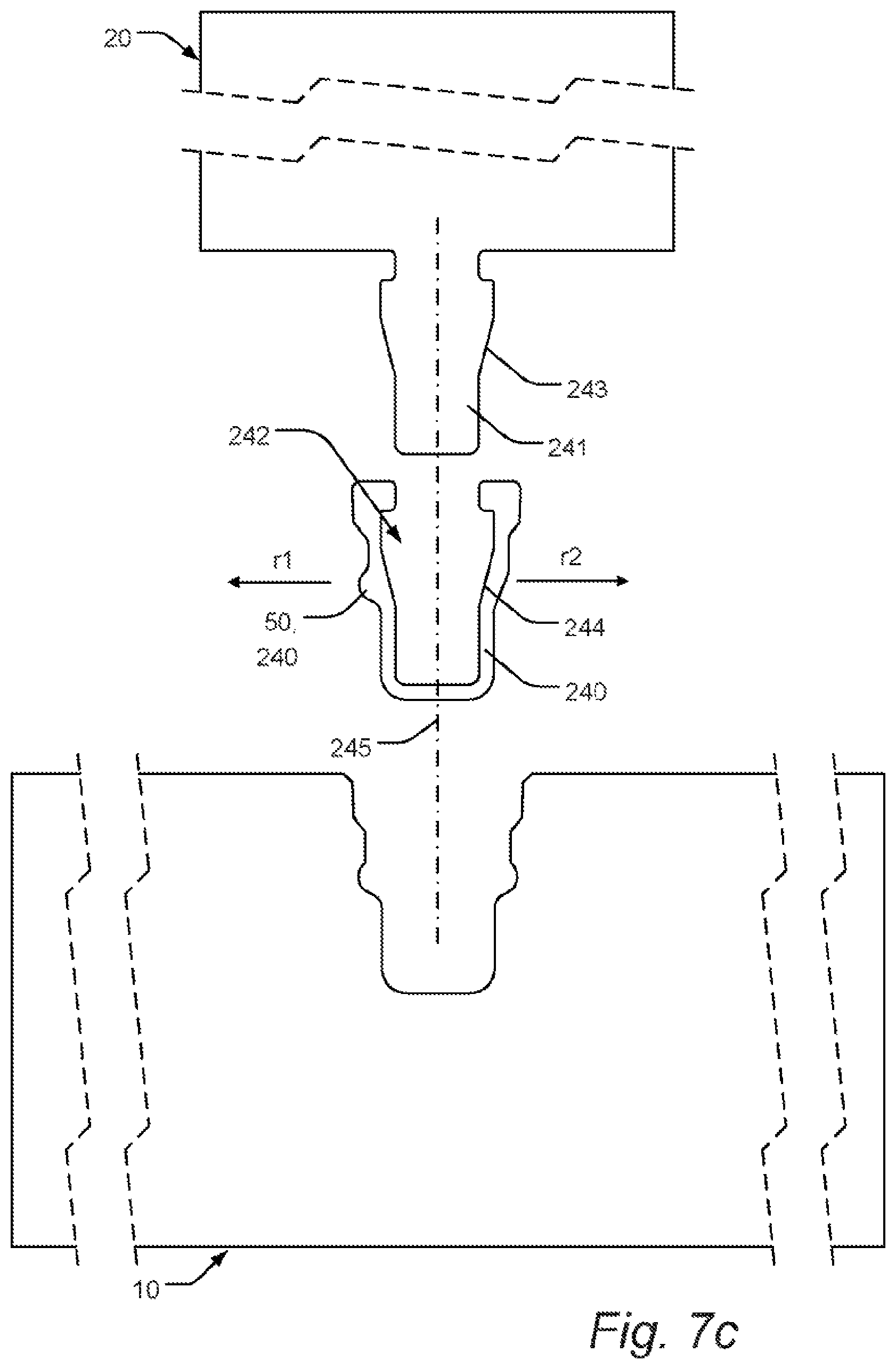 Patent US11781578 Figure 9 – Joining system for furniture parts