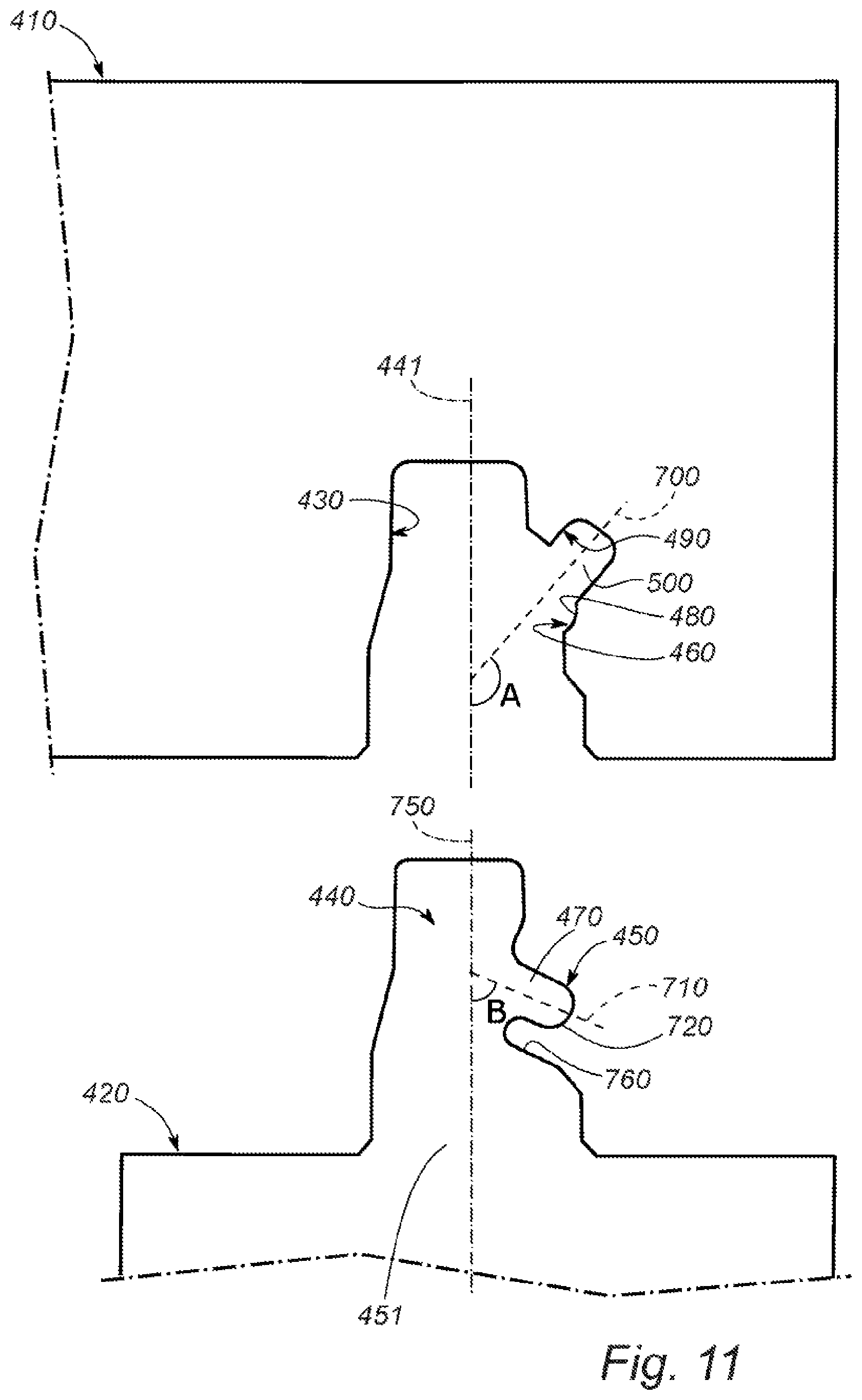 Patent US11781578 Figure 13 – Joining system for furniture parts