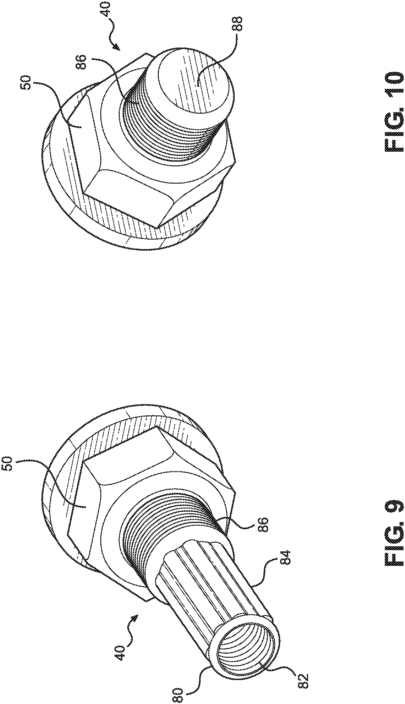 Patent US11781579 Figure 4 – Blind bolt with collapsible shear sleeve assembly