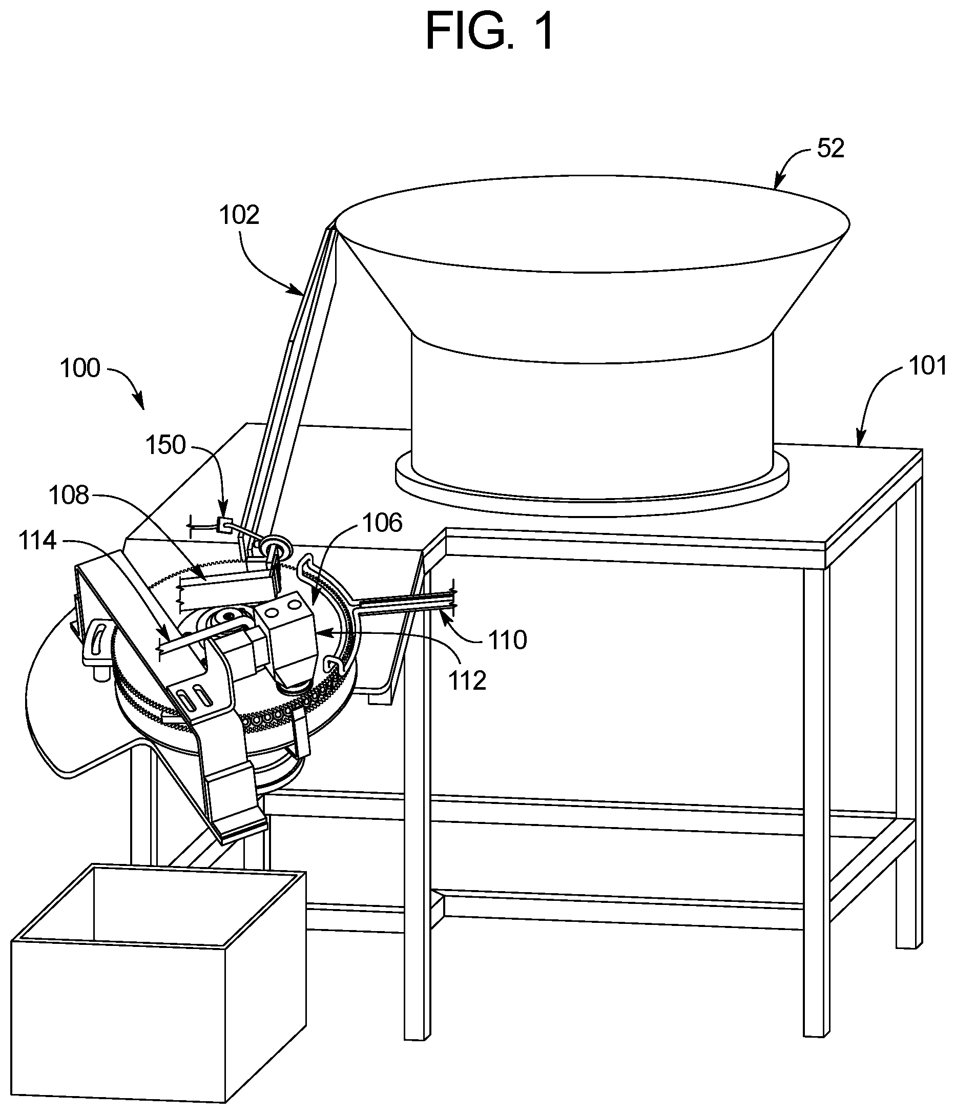 Patent US11781580 Figure 1 – Method and apparatus for applying a corrosion-resistant coating to fasteners