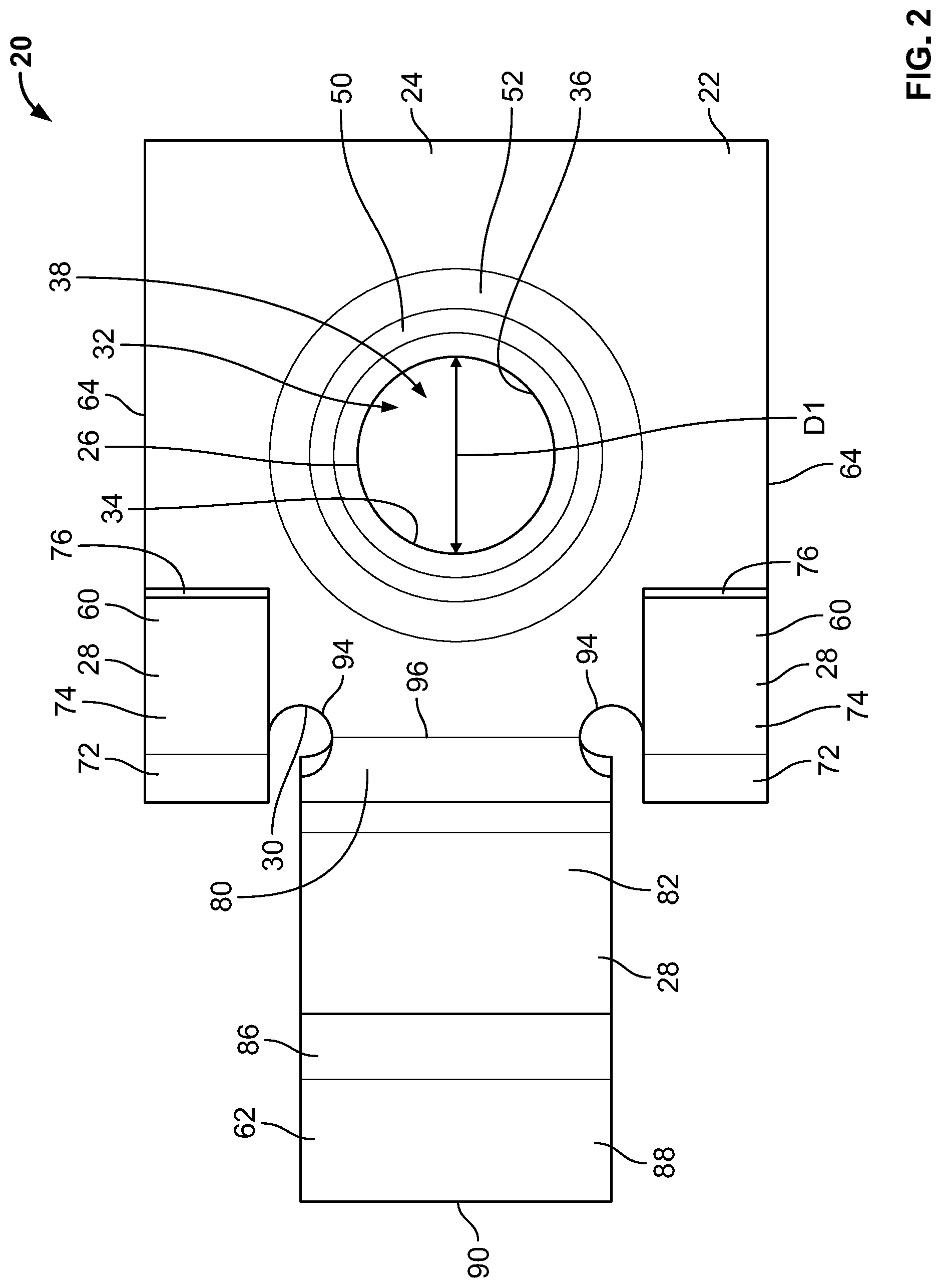 Patent US11781584 Figure 2 – Single side access sheet metal nut
