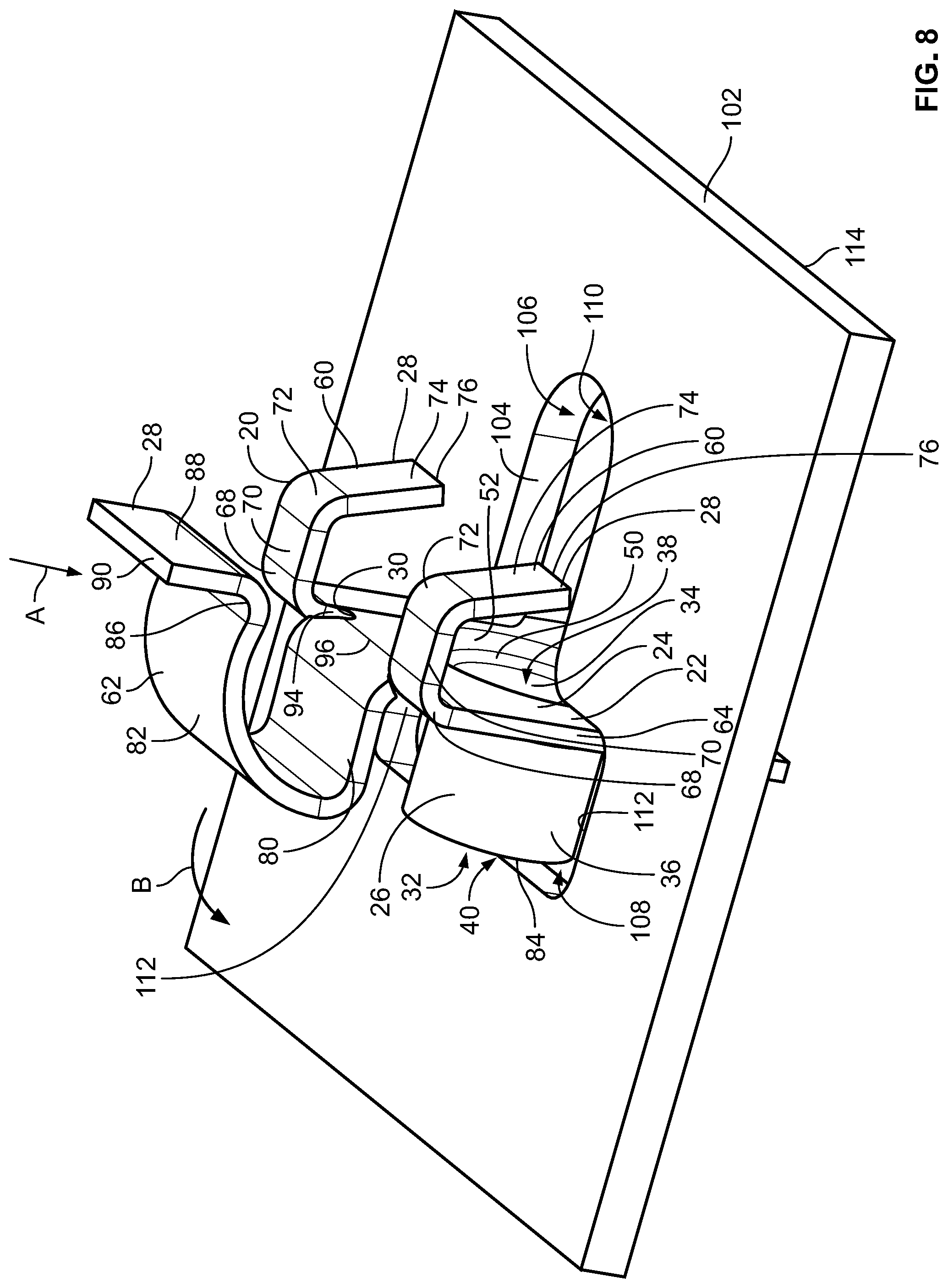 Patent US11781584 Figure 7 – Single side access sheet metal nut