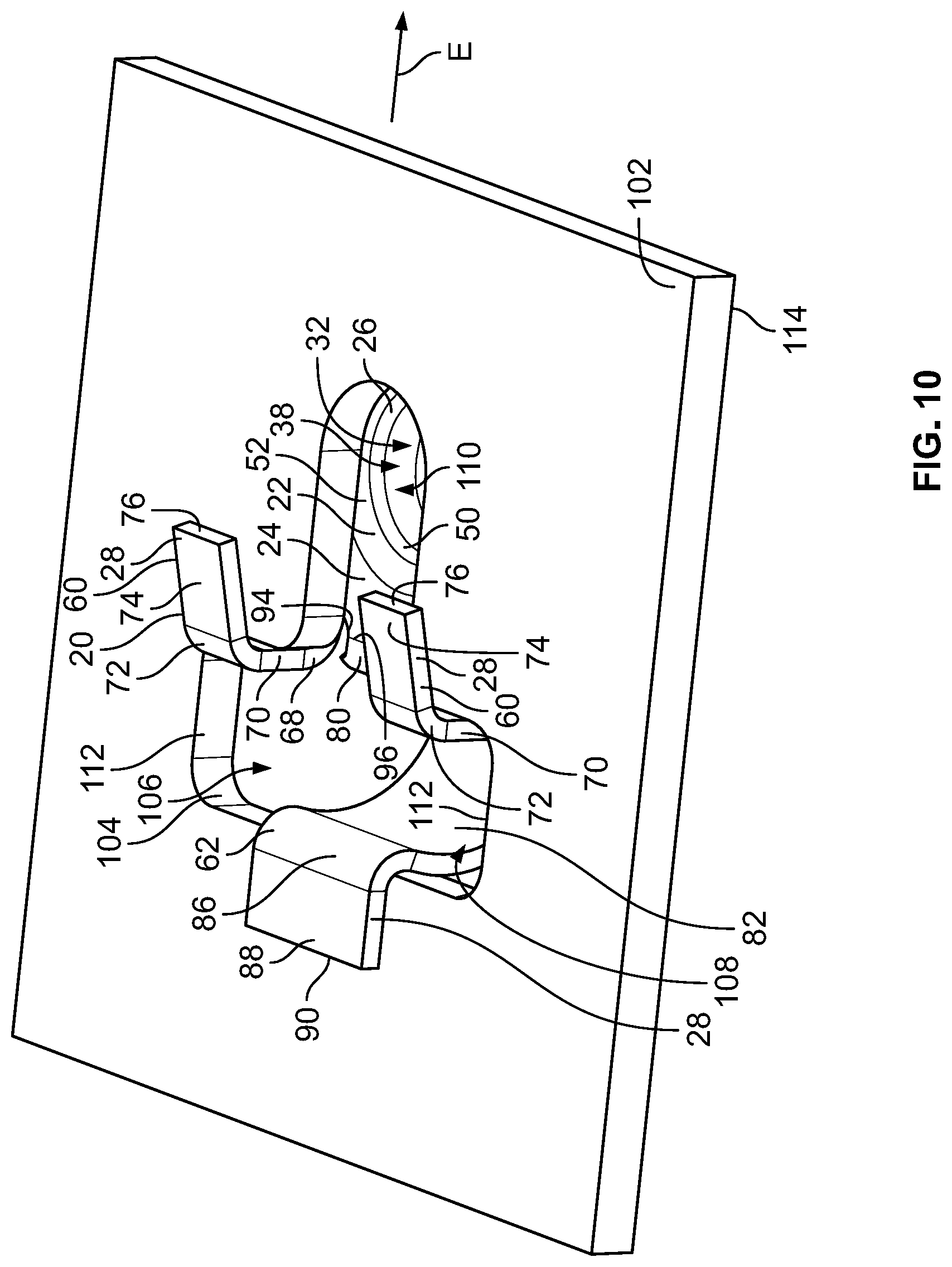 Patent US11781584 Figure 9 – Single side access sheet metal nut