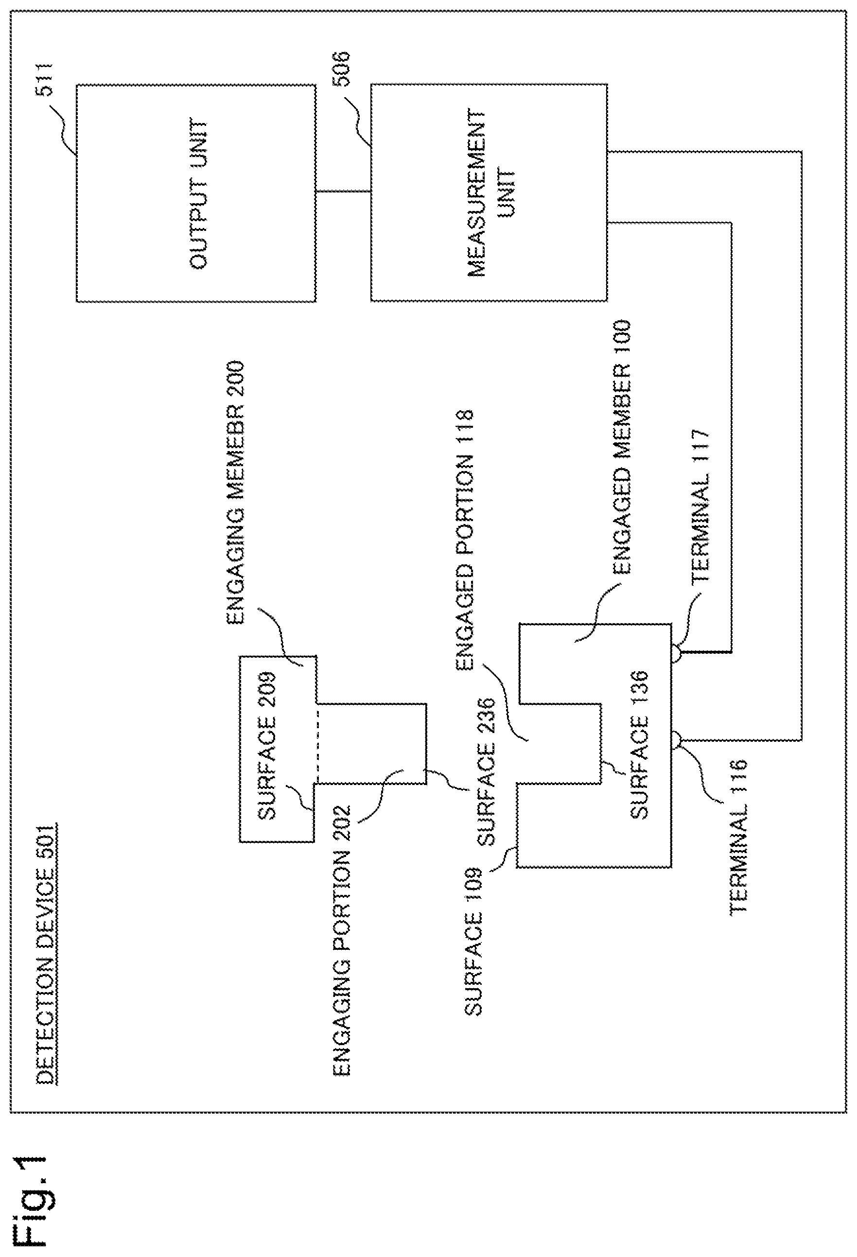 Patent US11781587 Figure 1 – Engaged member, engaging member, detection device, detection method, and detection program