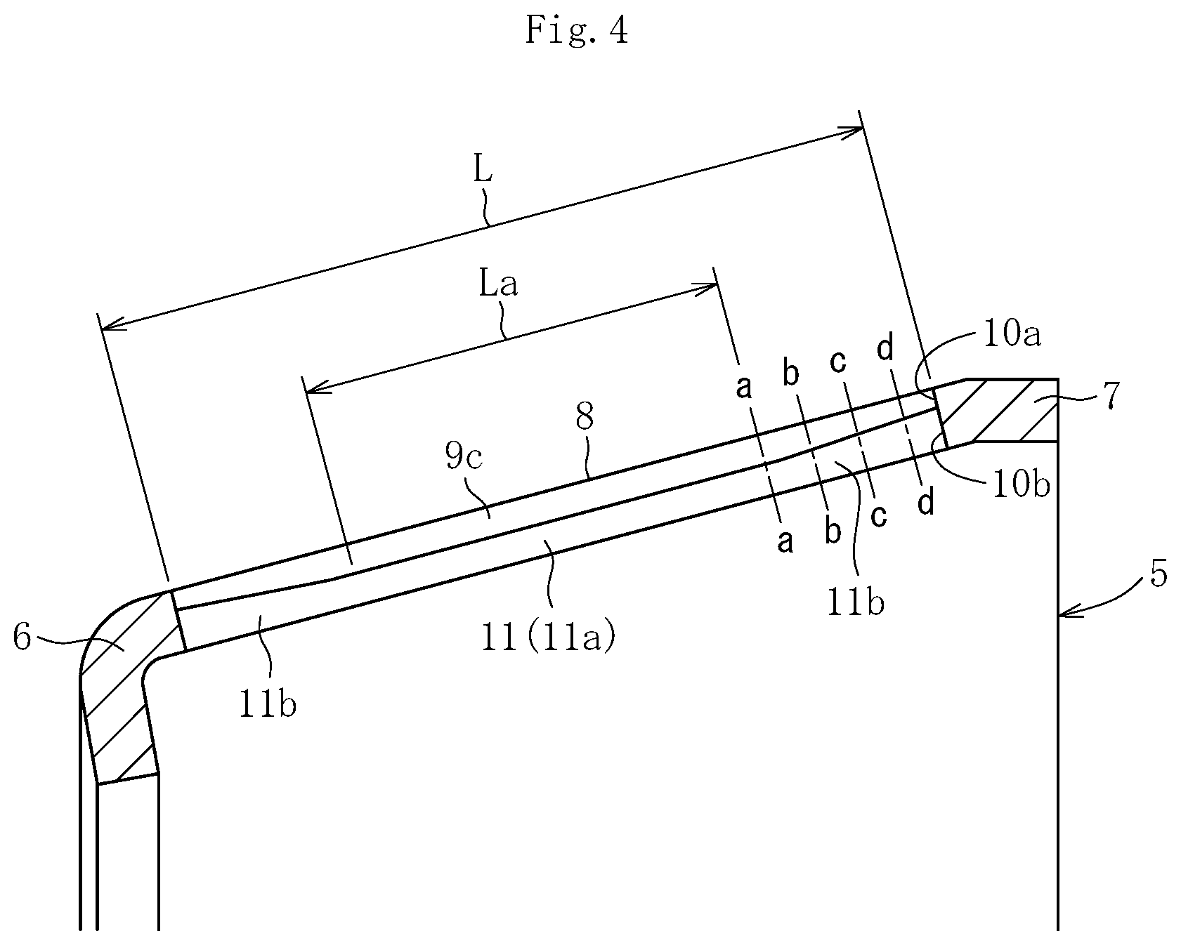 Patent US11781589 Figure 4 – Tapered roller bearing