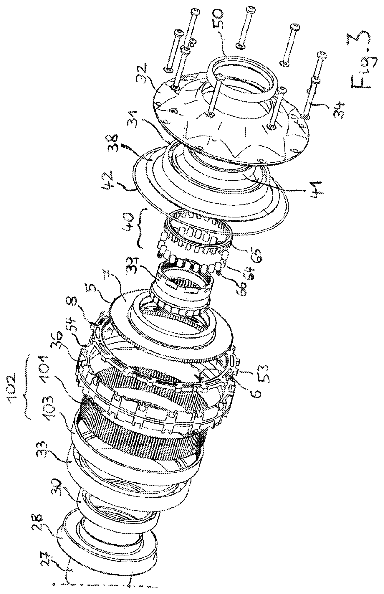 Patent US11781590 Figure 3 – Load cell for determining a radial force acting on a crankshaft