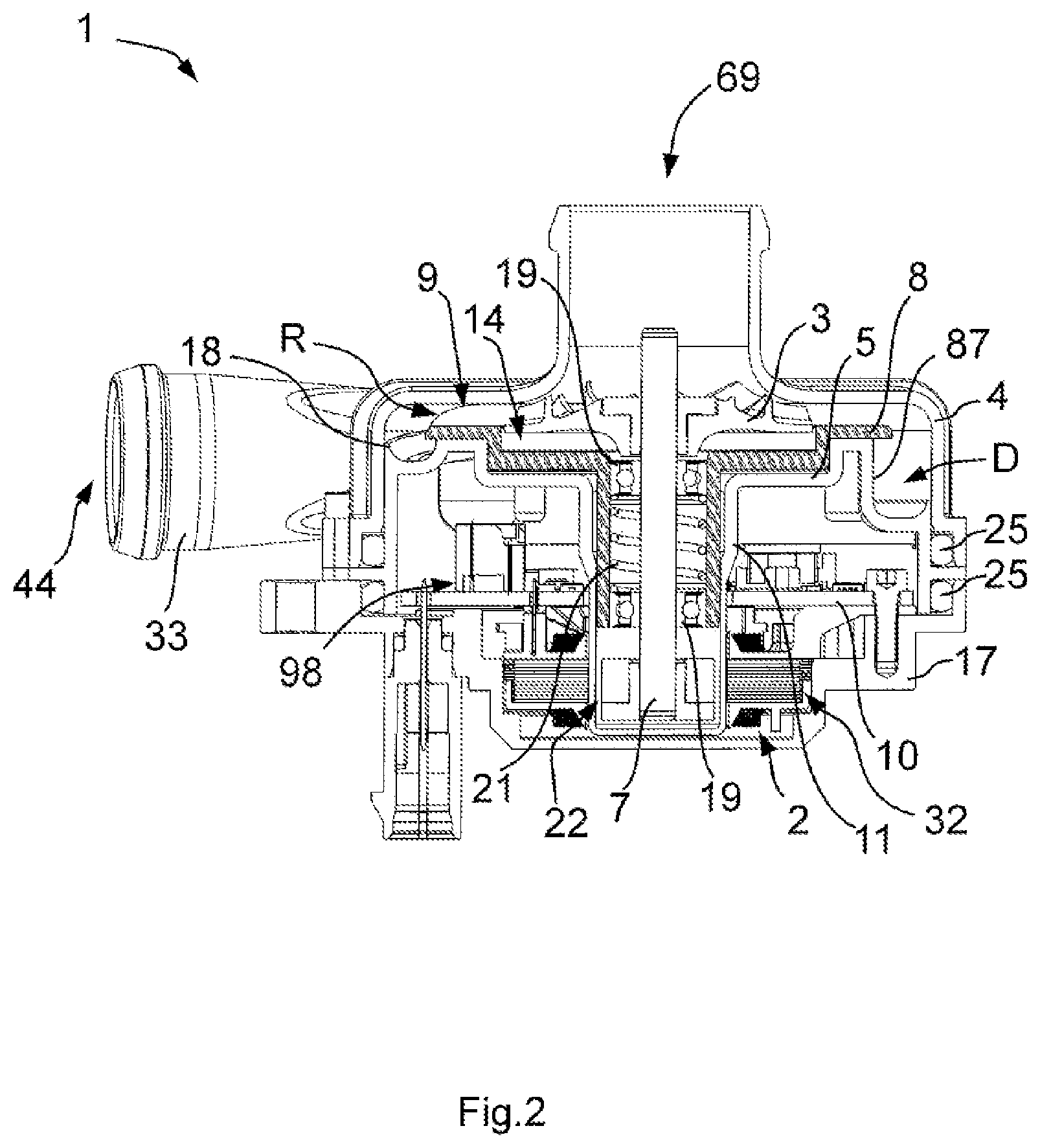 Patent US11781591 Figure 2 – Radial ventilator