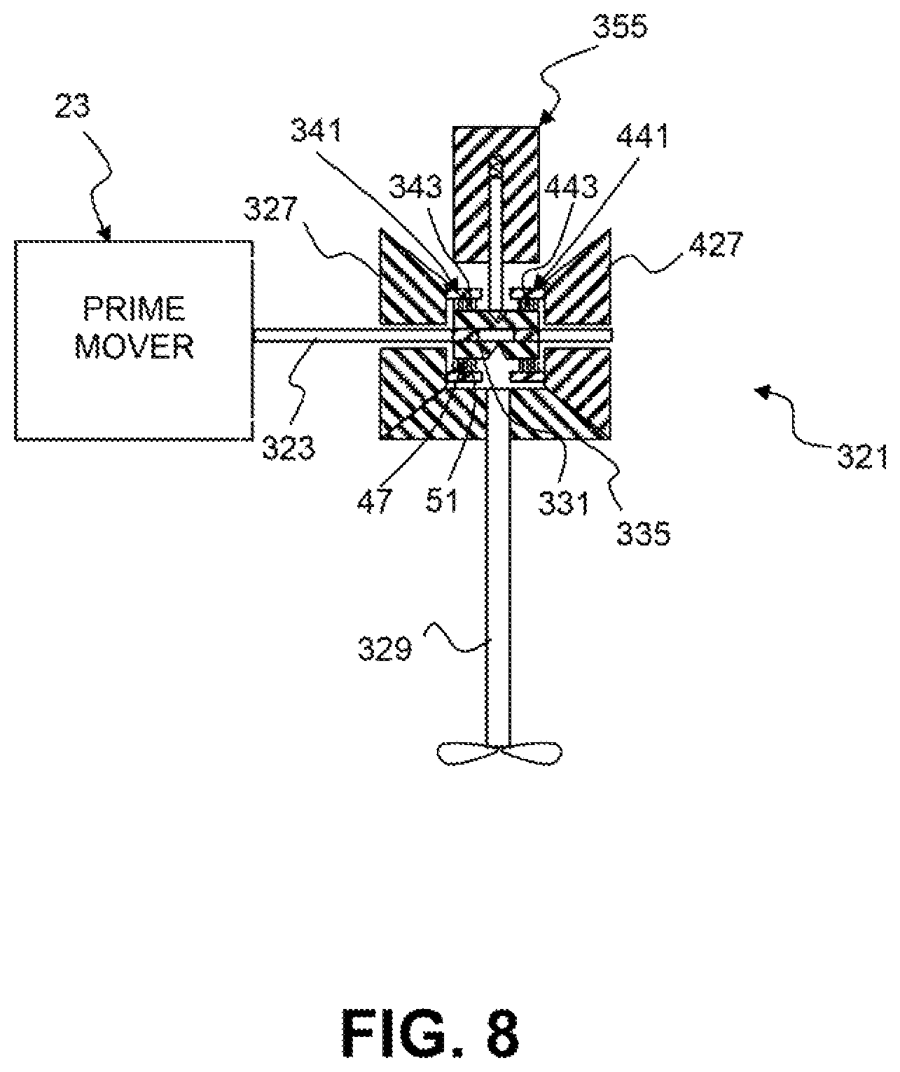 Patent US11781601 Figure 7 – Multi-plate clutch transmission and marine vehicle including a multi-plate clutch transmission