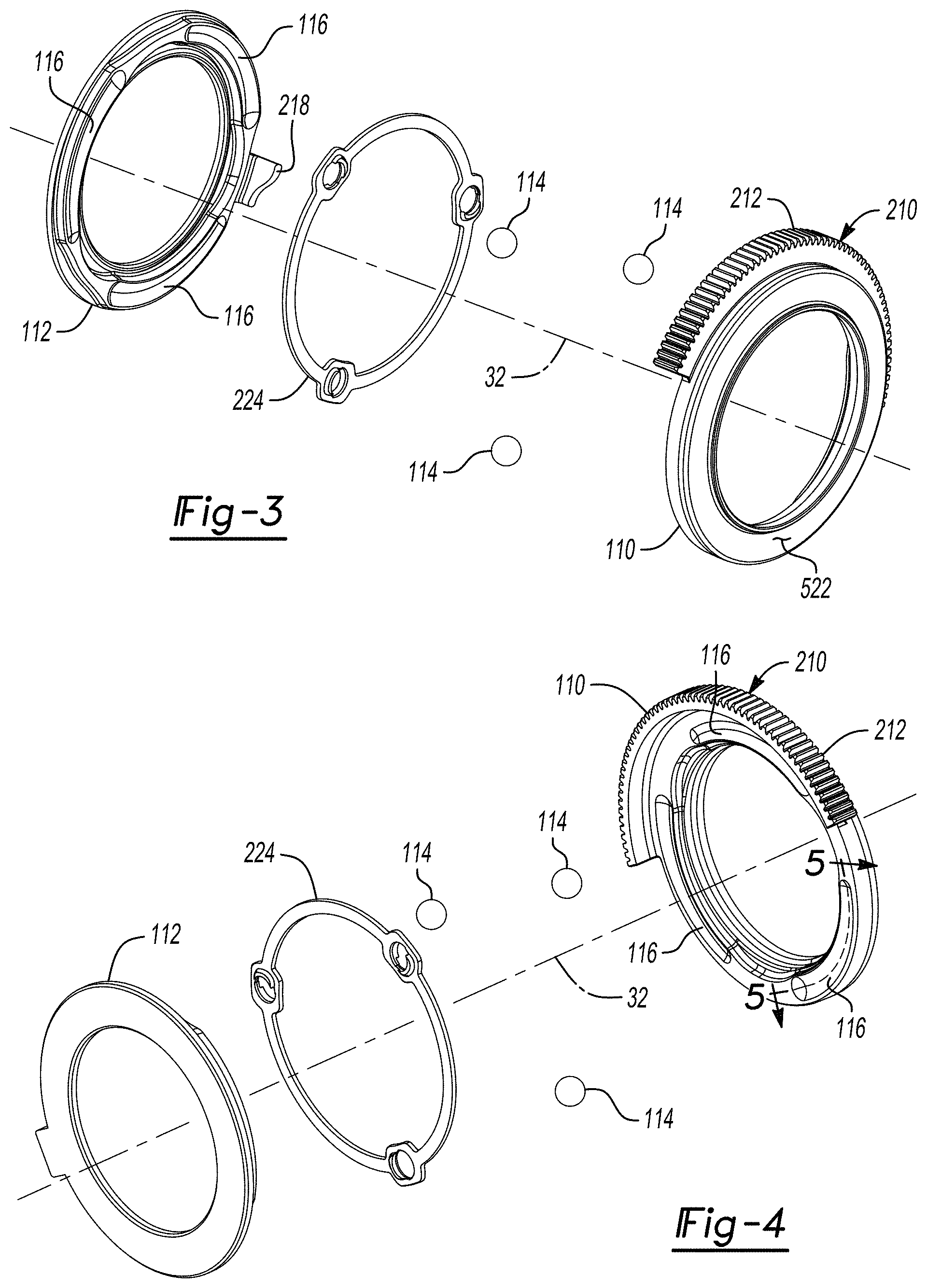 Patent US11781604 Figure 3 – Actuator with powdered metal ball ramp and method of selective surface densification of powdered metal ball ramp