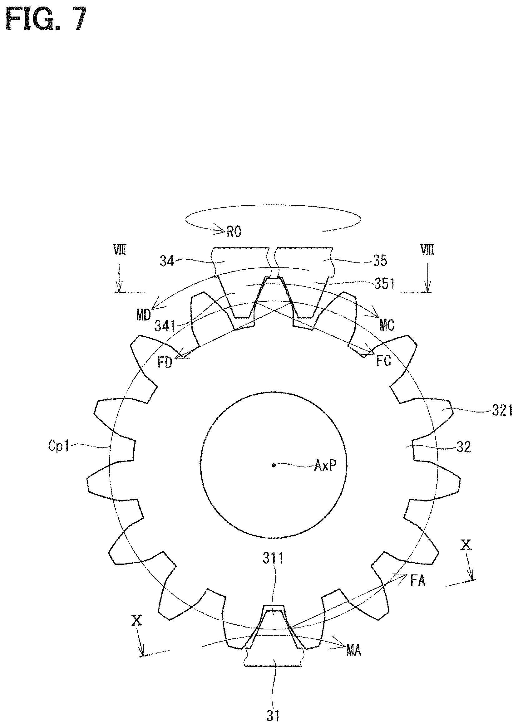 Patent US11781605 Figure 7 – Clutch device