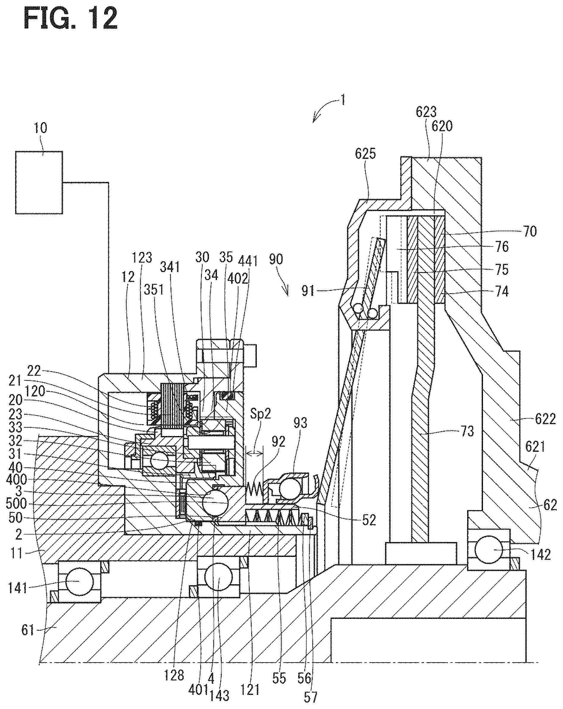 Patent US11781605 Figure 12 – Clutch device