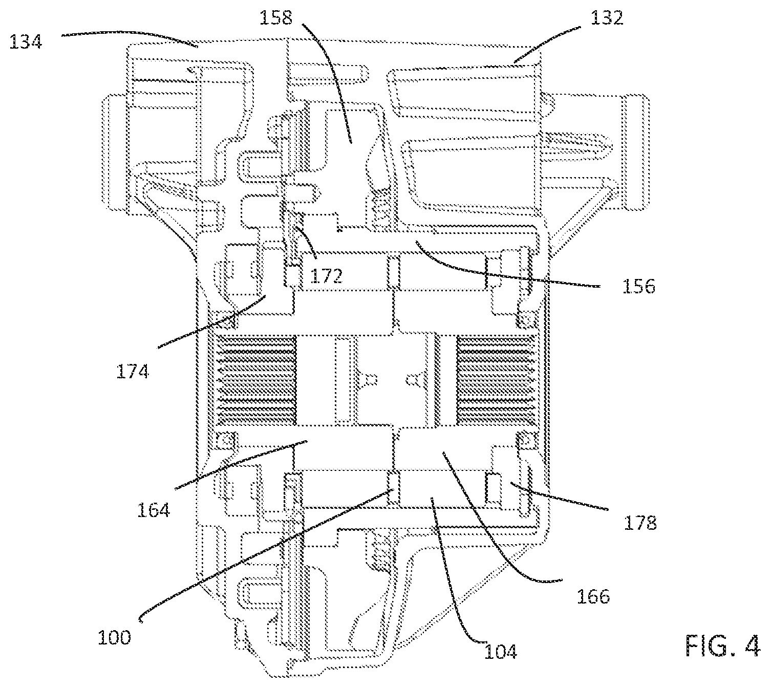 Patent US11781608 Figure 4 – Roller cage assembly for an overrunning clutch