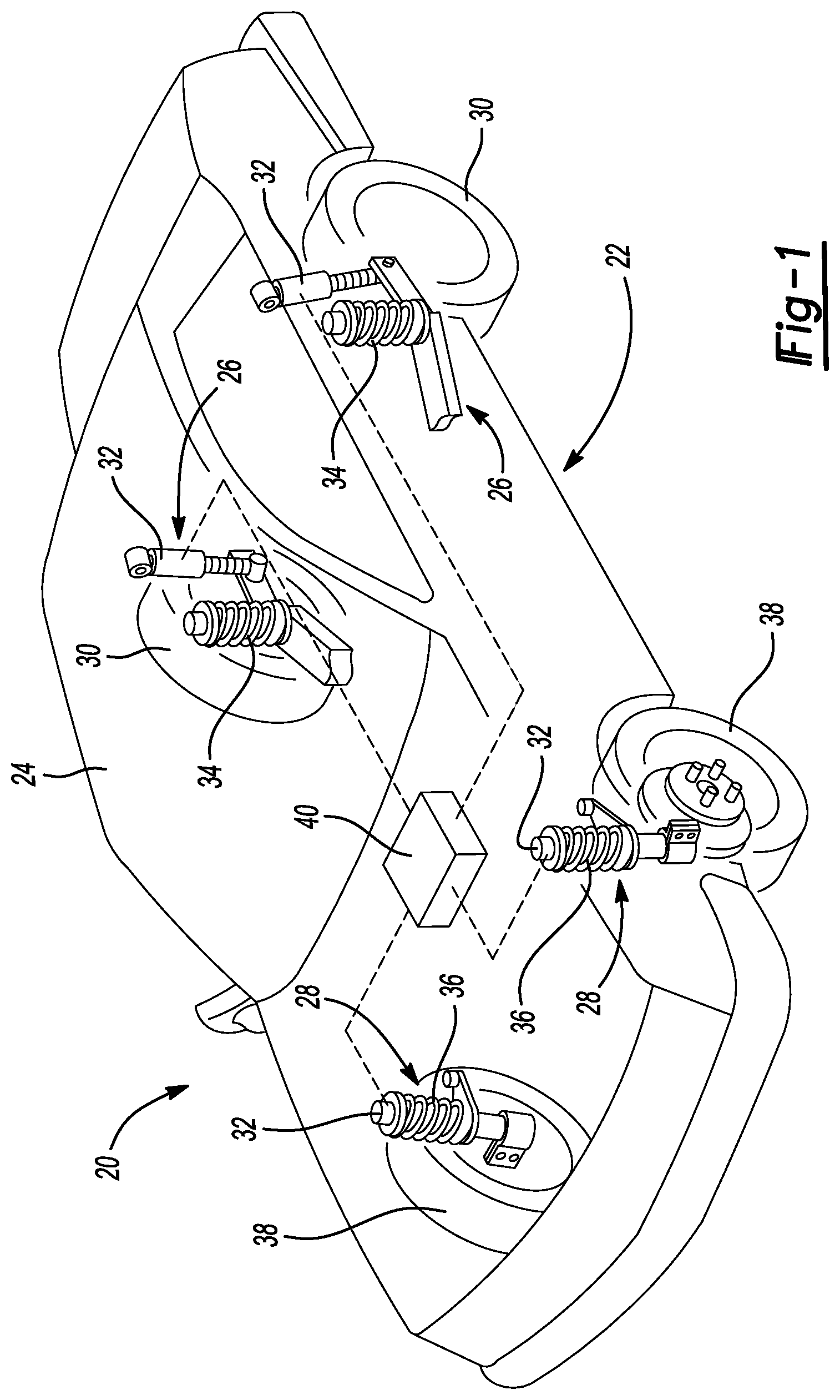 Patent US11781611 Figure 1 – Damper with compression damping force range increase
