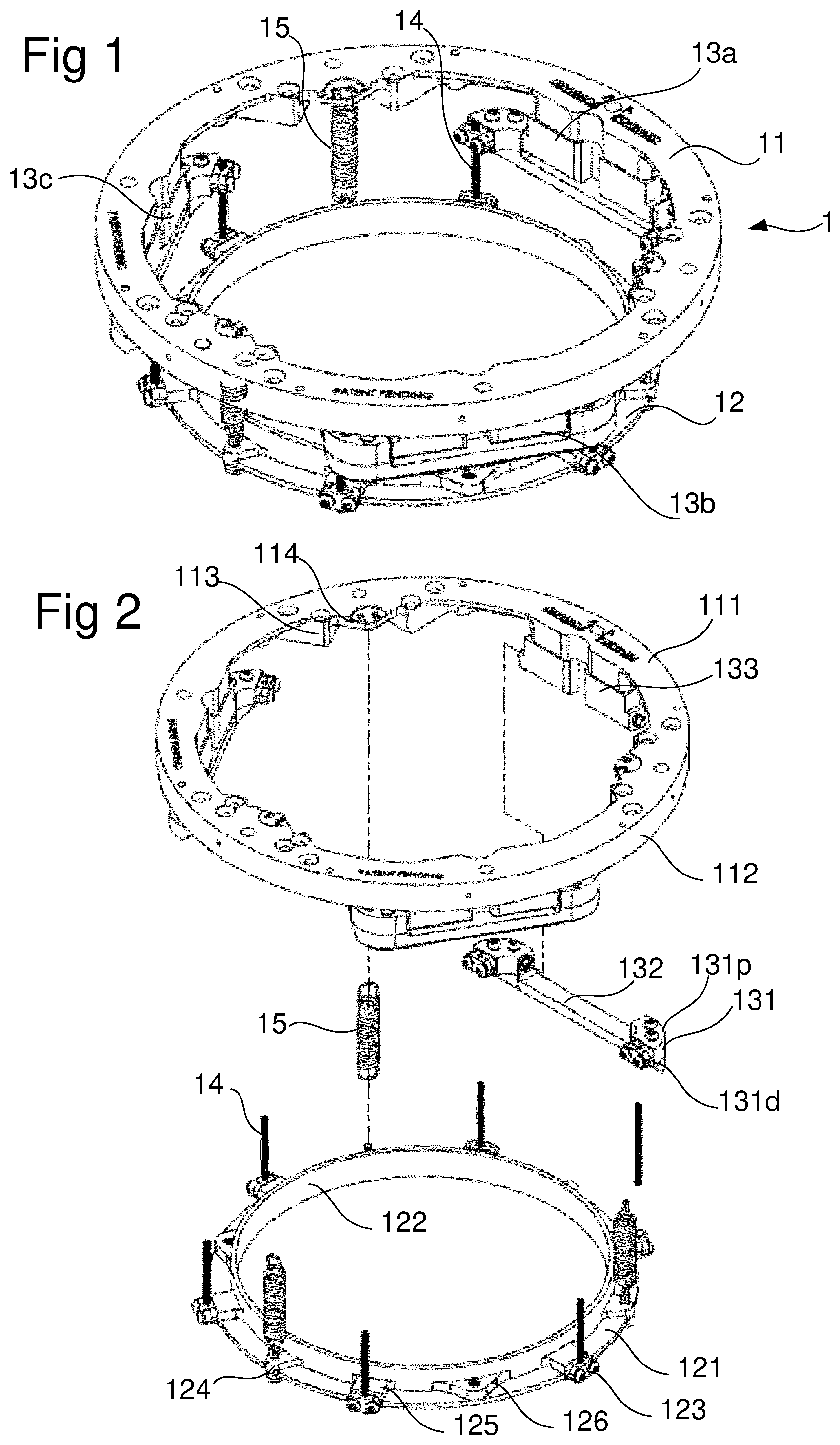 Patent US11781615 Figure 1 – Instrument mount movable platform comprising such instrument mount and use of such instrument mount
