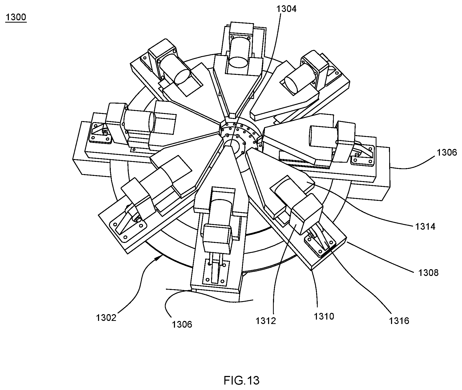 Patent US11781623 Figure 13 – Apparatus for creating centripetal force differential