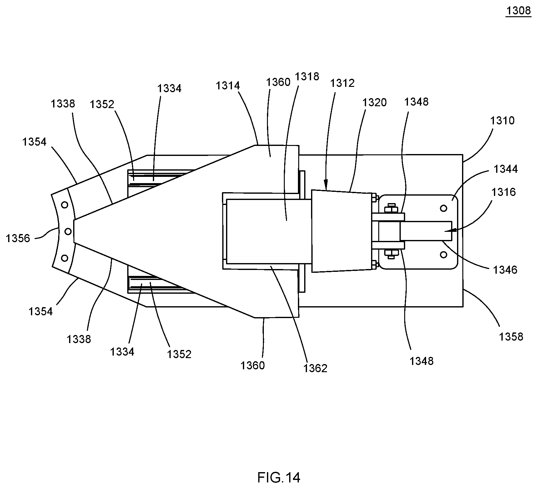 Patent US11781623 Figure 14 – Apparatus for creating centripetal force differential