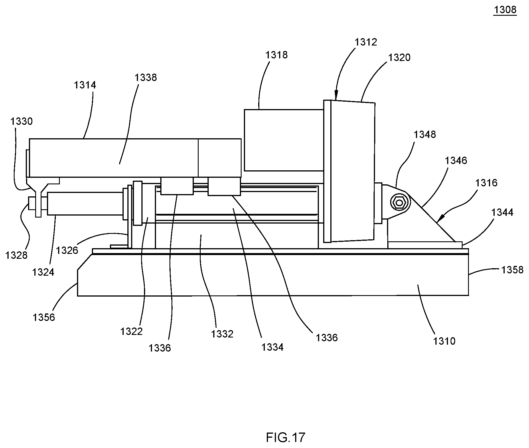 Patent US11781623 Figure 17 – Apparatus for creating centripetal force differential