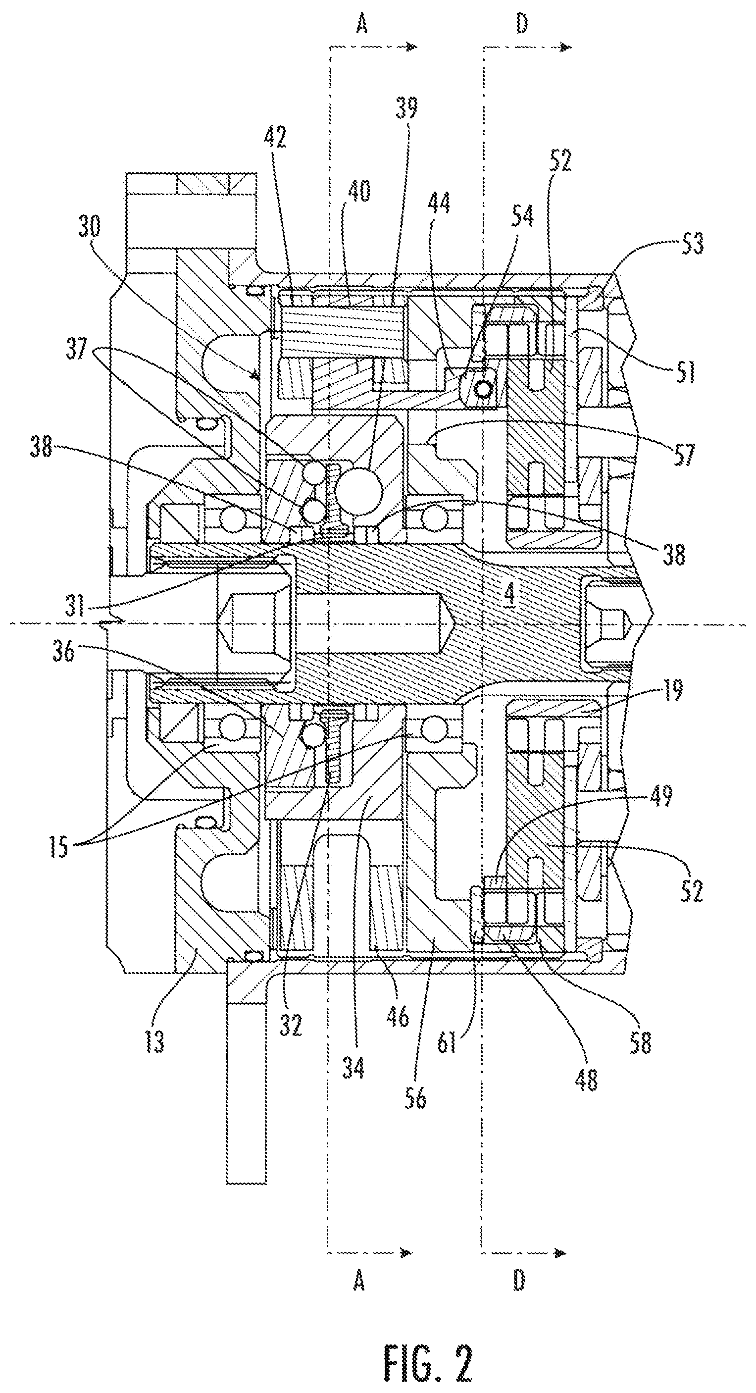 Patent US11781625 Figure 2 – Single-use non-jamming stop module for rotary drive actuator