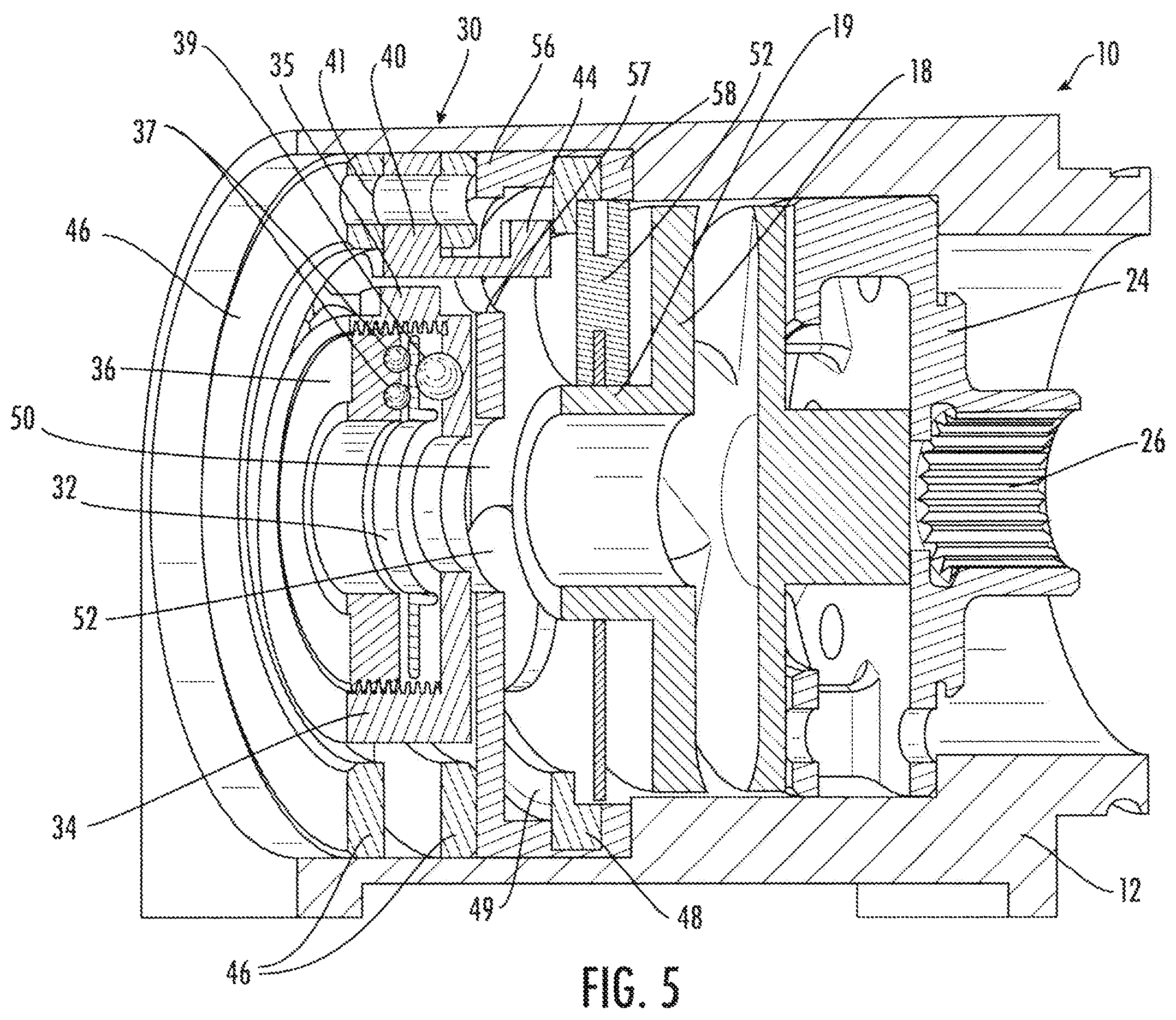 Patent US11781625 Figure 4 – Single-use non-jamming stop module for rotary drive actuator