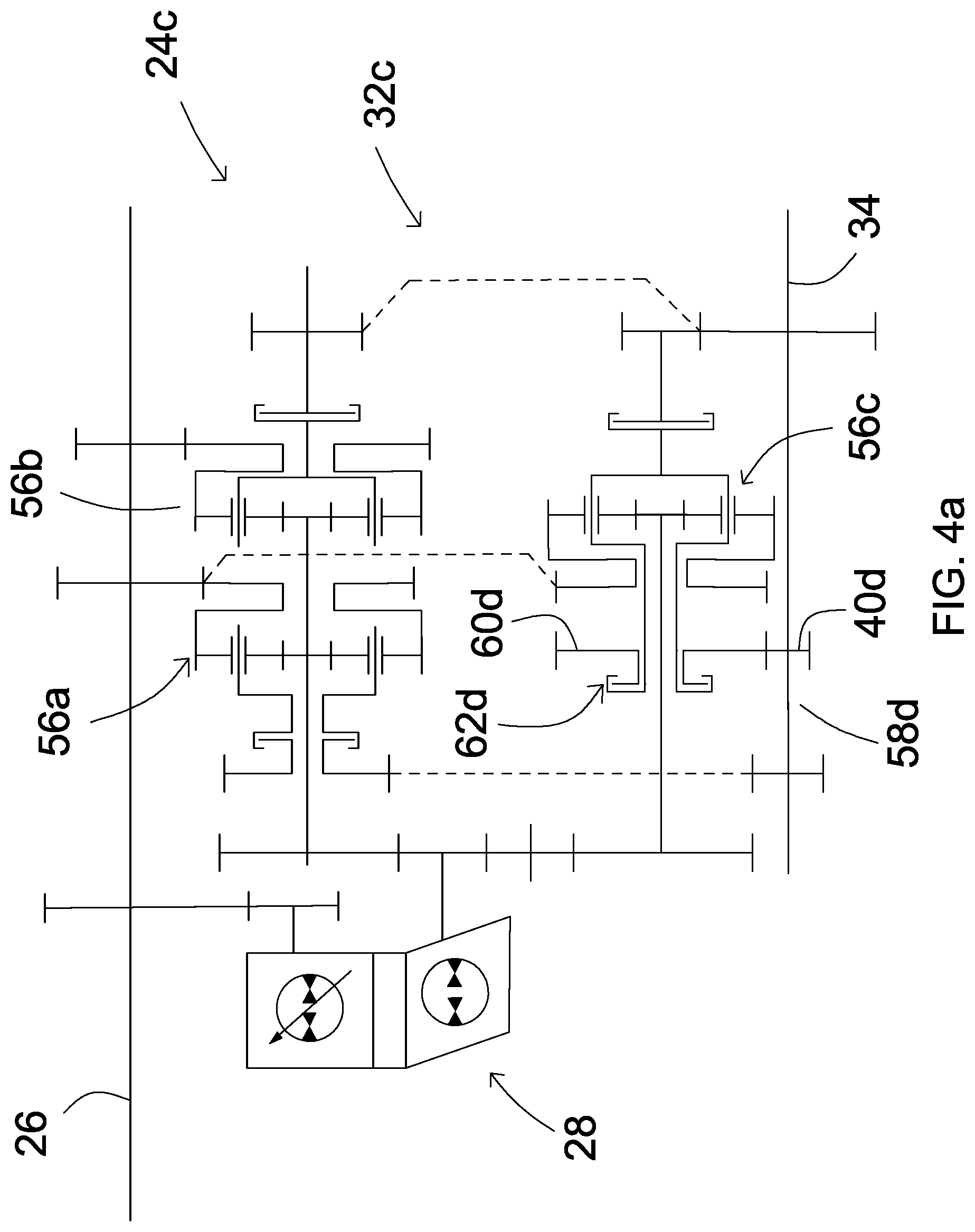 Patent US11781630 Figure 4 – Power split transmission, transmission module and vehicle