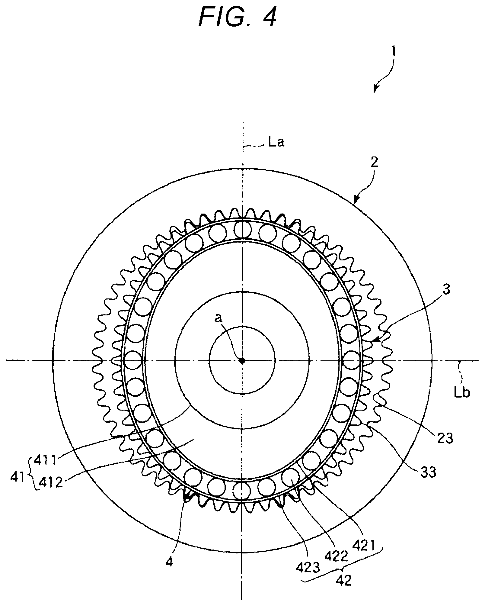Patent US11781632 Figure 4 – Gear device and robot