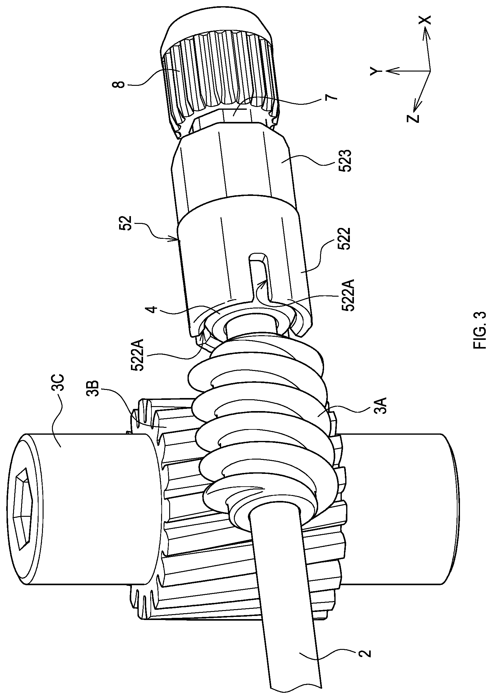 Patent US11781636 Figure 3 – Gearbox for vehicle seat