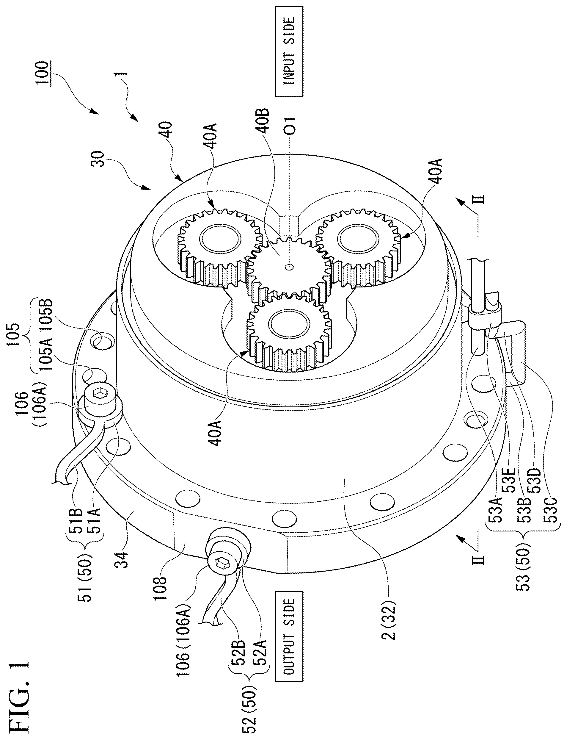 Patent US11781637 Figure 1 – Transmission with falling-off prevention feature