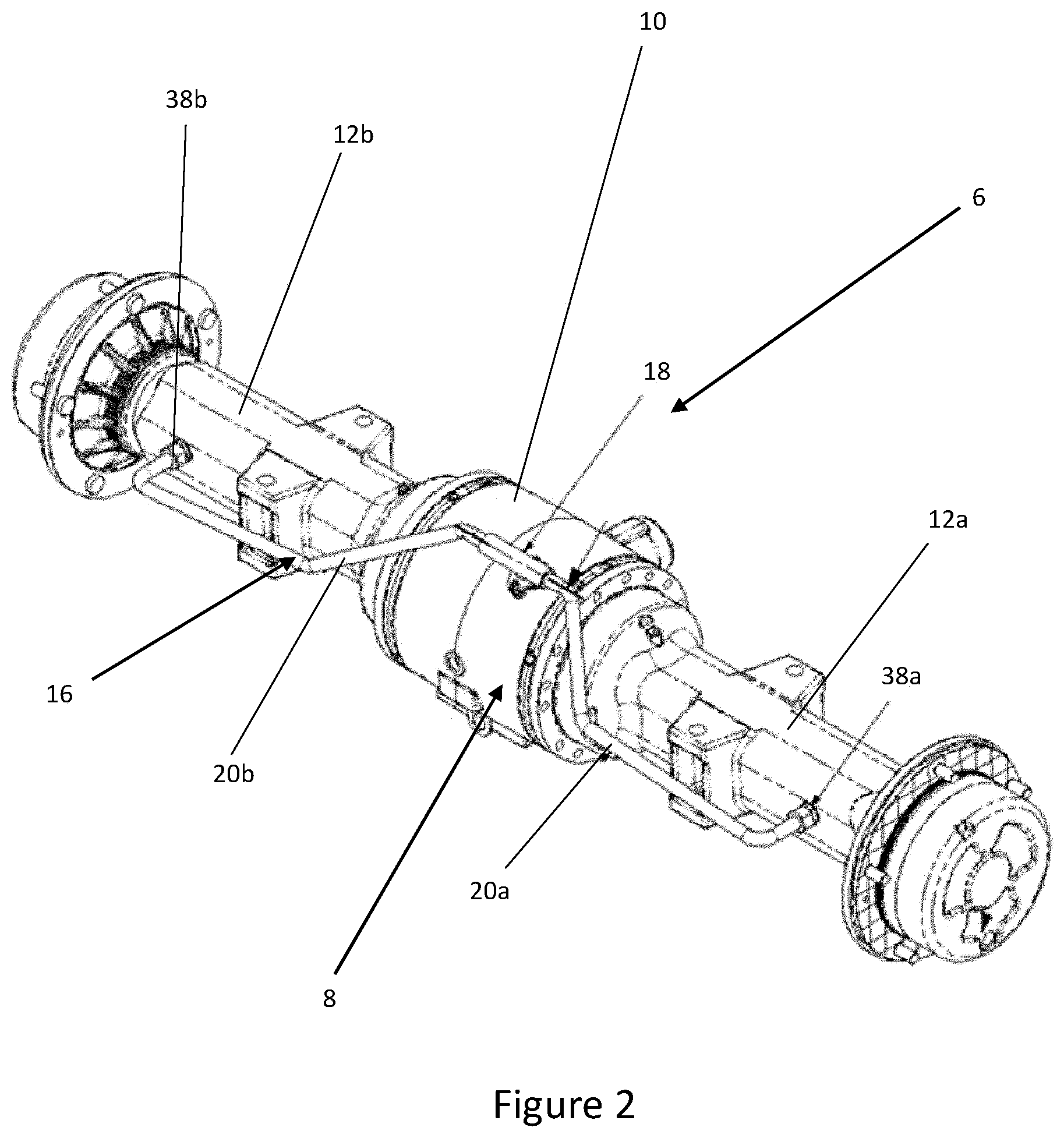 Patent US11781638 Figure 2 – Axle assembly