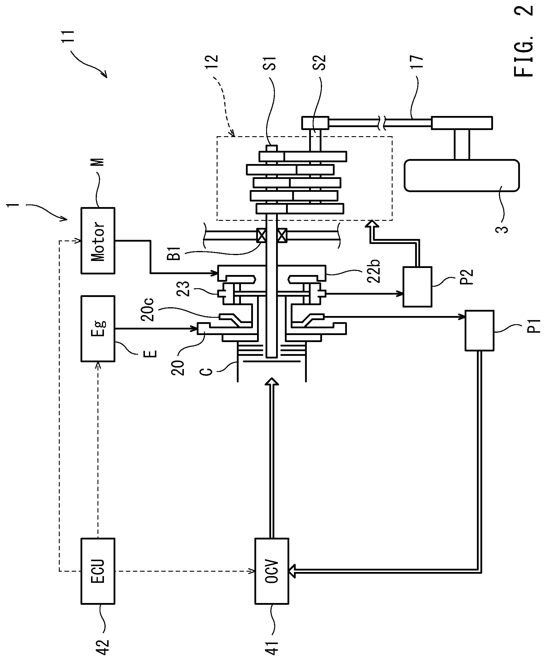 Patent US11781642 Figure 2 – Power unit and vehicle including power unit
