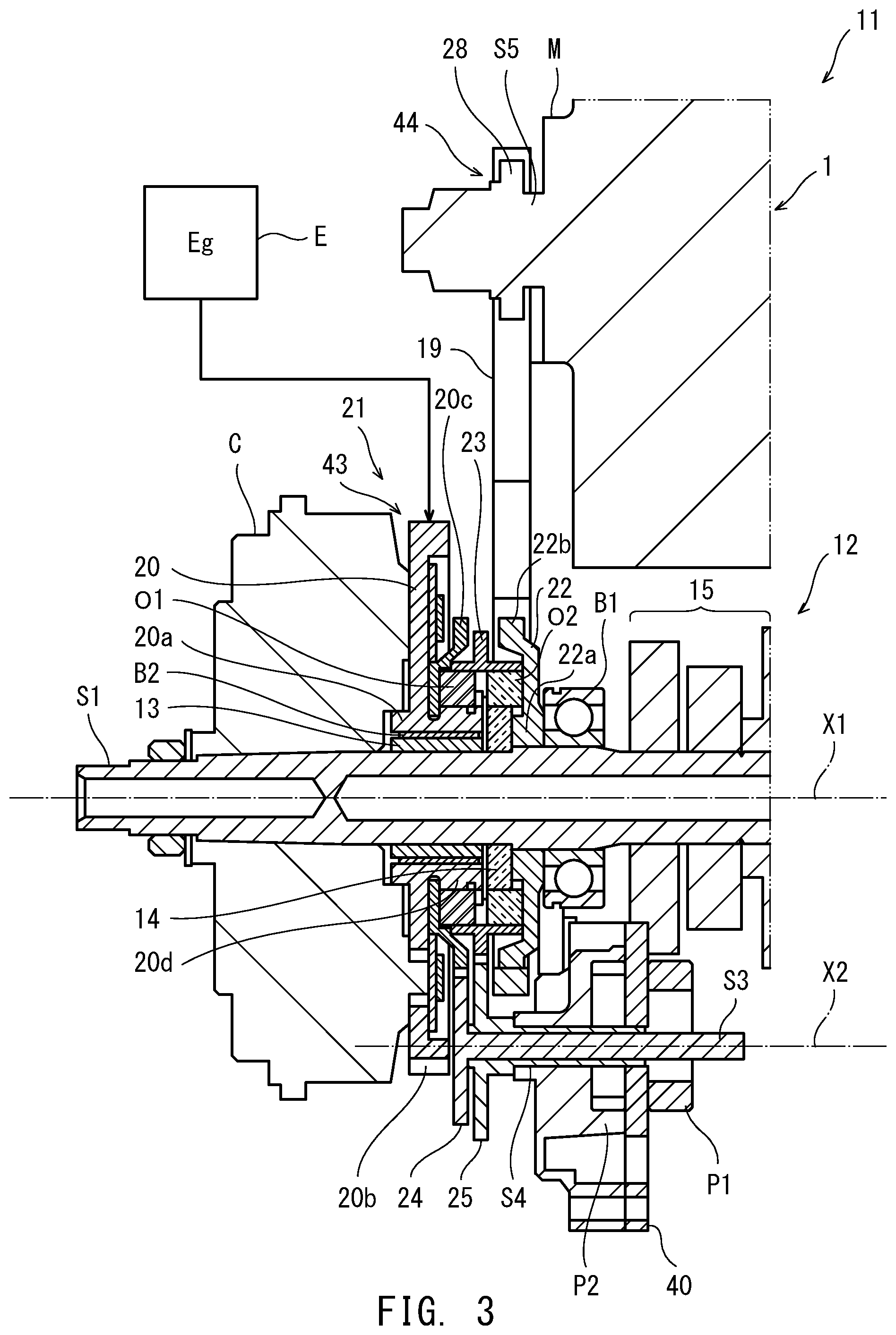 Patent US11781642 Figure 3 – Power unit and vehicle including power unit
