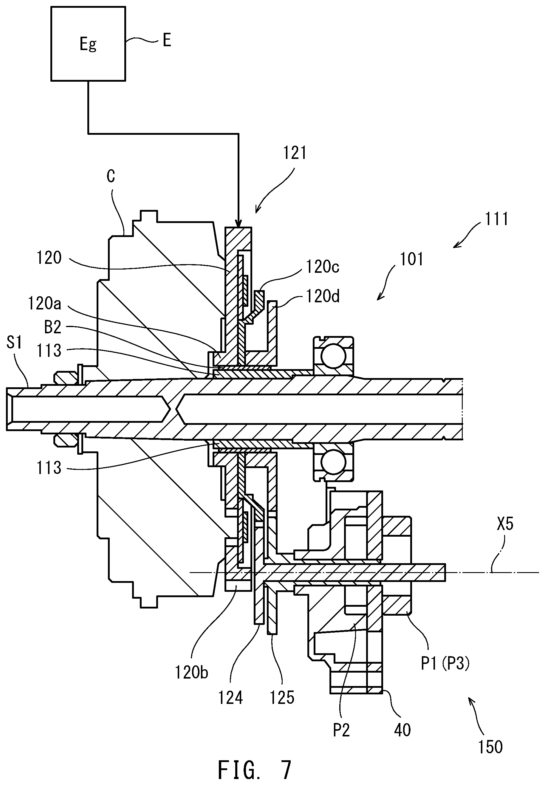Patent US11781642 Figure 7 – Power unit and vehicle including power unit